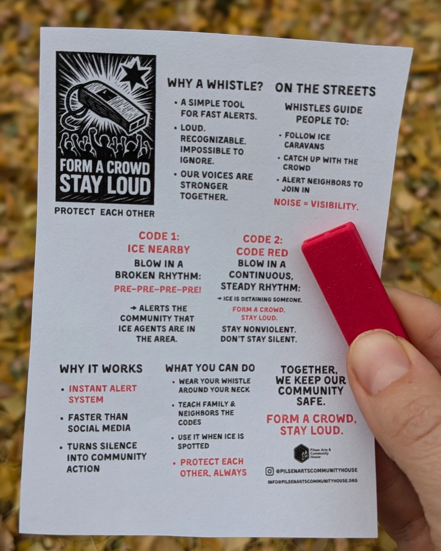 We have WHISTLES! 🗣️

Check out our Save a Life Station outside the Whittier Alliance office (10 E 25th St), Mon-Fri, 9:30am-3:30pm. 

Narcan, fentanyl test strips, whistles, and info sheets. Always free, no questions asked.

This is a real communit