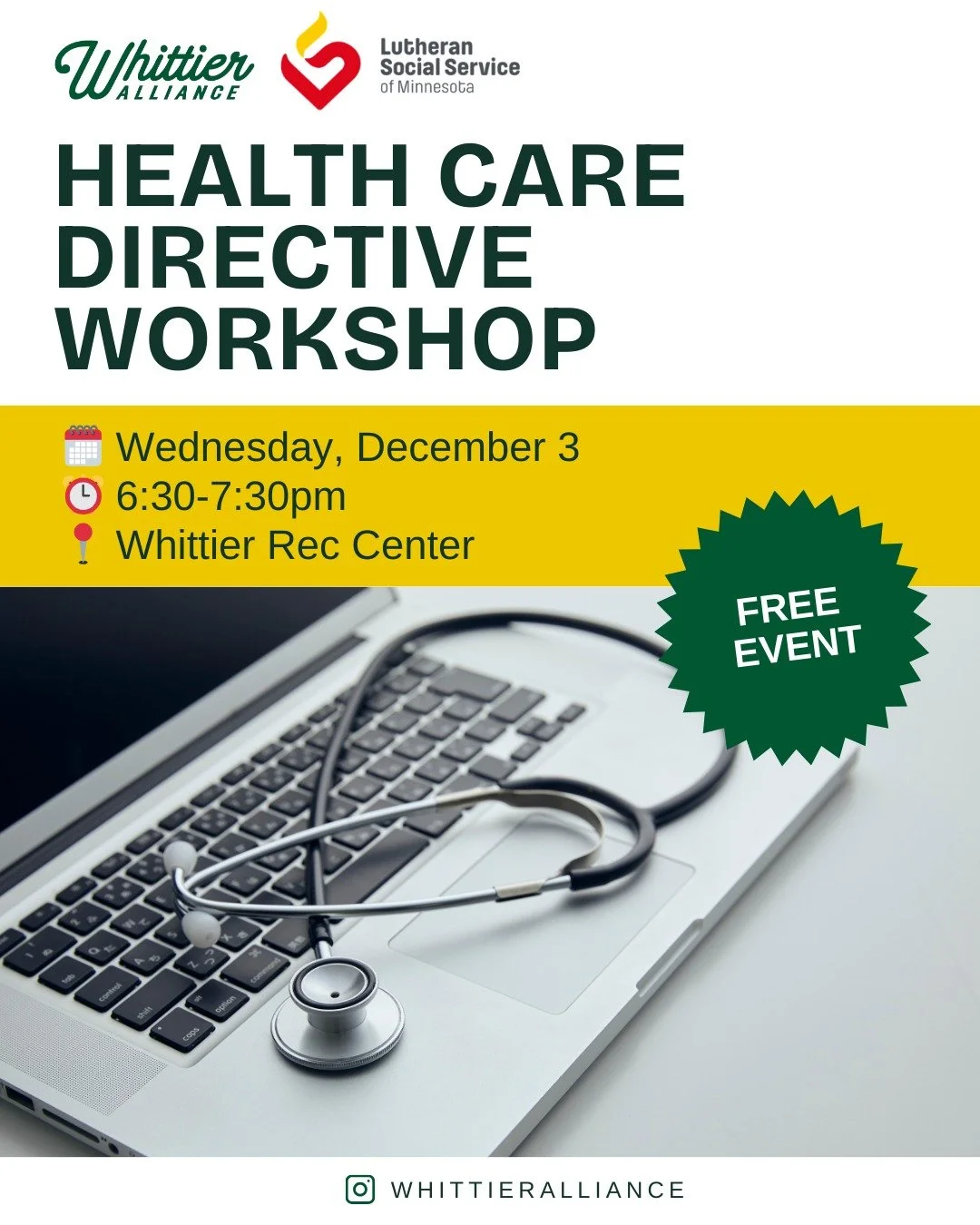 Come learn more about how you can have a say in your health care and protect your rights as you age! 

This free workshop with @lssofmn will get you thinking about what matters most to you in your health care, who you trust to help you make decisions