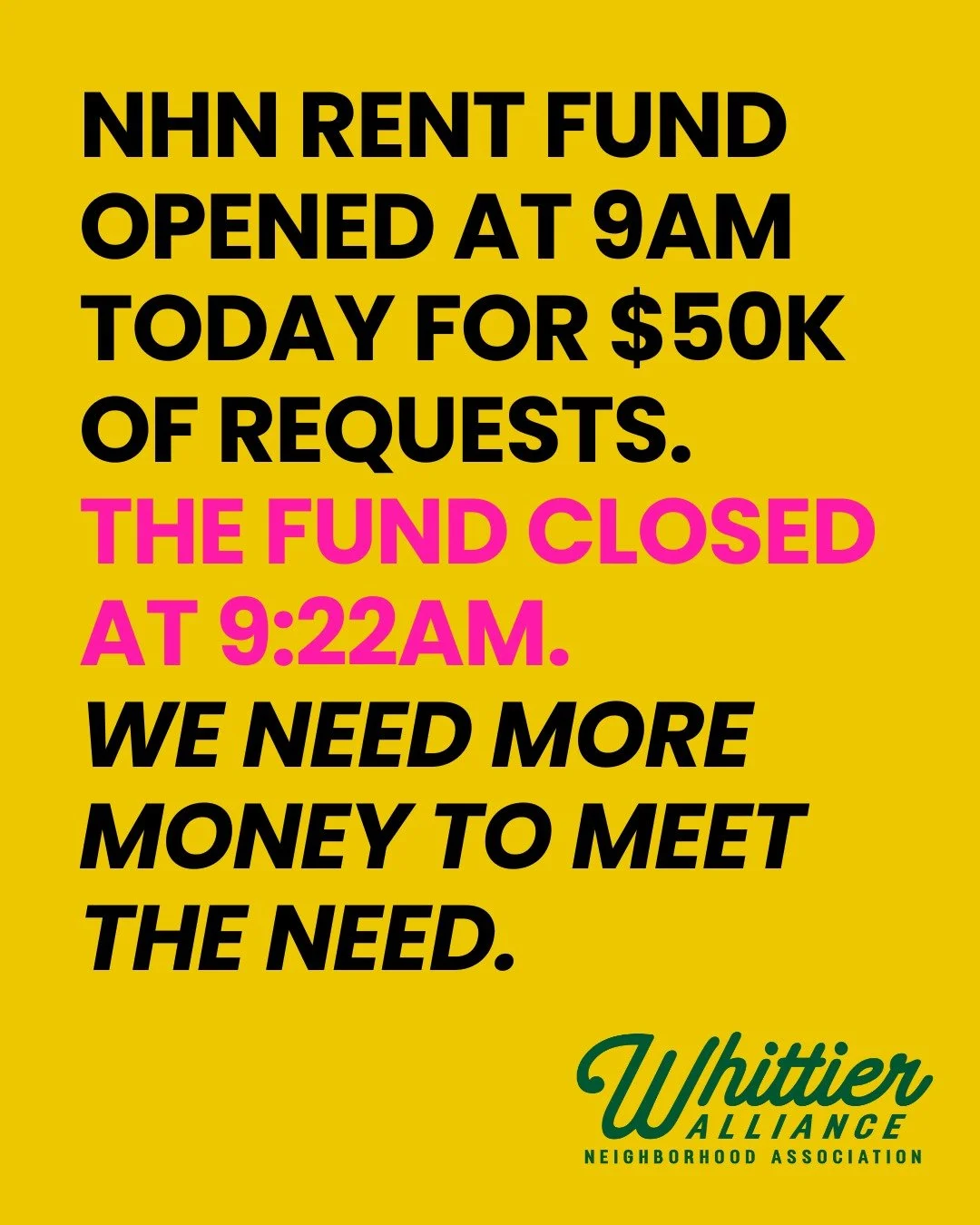 Checks from this round of @nhn_tc rent support will start hitting the mail tomorrow. We are moving like it's an emergency BECAUSE IT IS.

Evicting our neighbors is not an option, period.

We are going to raise this money and we are going to keep fami