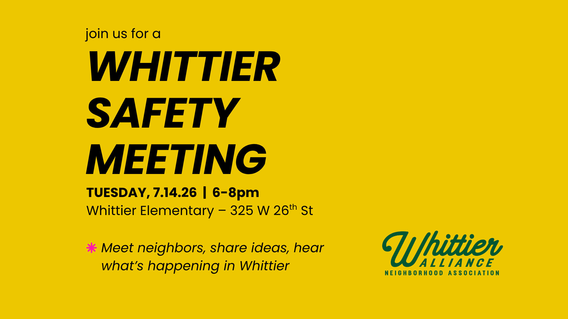 Whittier Safety Meeting