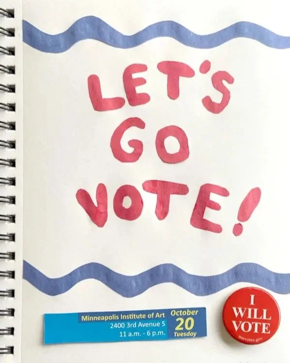 Let's go VOTE!! 🗳️

Our friends @artsmia are hosting in-person early voting on Tuesday, October 20 from 11am-6pm for ANY Minneapolis resident!

We'll have free pastries + coffee at the Whittier Alliance office (10 E 25th St) from 10am-3pm to celebra