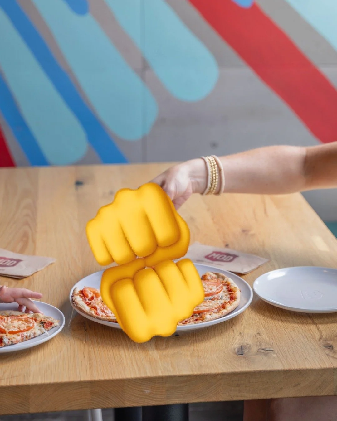 Swipe for a cheesy surprise! 🤭

@modpizza is serving up their made-to-order, freshly-baked pizzas, right here at The Exchange. 🍕

#denvereats #denverfood