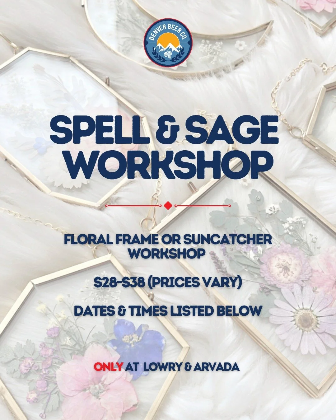Join our friends @denverbeerco at their Lowry taproom, right here at The Exchange, for a Spell &amp; Sage workshop that&rsquo;s all about creativity and cozy holiday vibes. ✨

Design your own custom floral frame or suncatcher (or both!) with optional