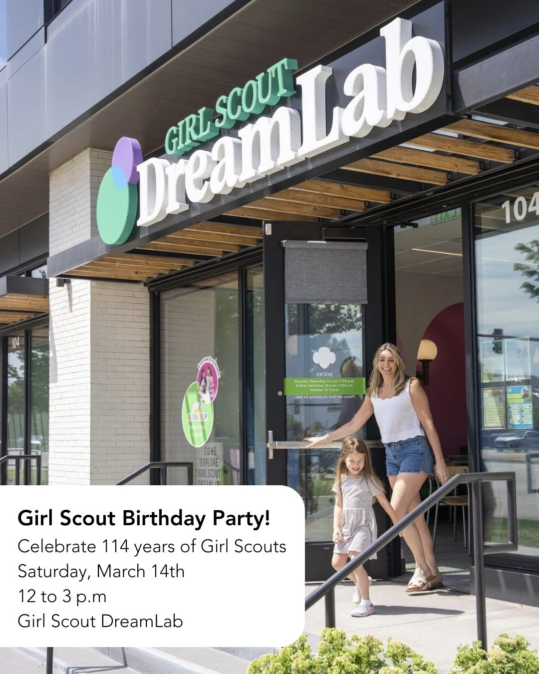 Calling all Girl Scouts! Join our friends @dreamlabgsco as they celebrate the Girl Scouts&rsquo; 114th birthday with a fun-filled afternoon at The Exchange!

📅 Saturday, March 14 from 12 to 3 p.m.
👑 Birthday crown crafts
🍪 Cookie swaps
📖 Learn ab