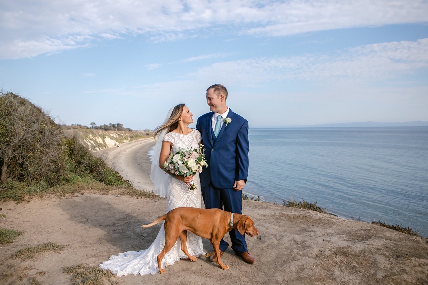 Elopement  wedding ceremony at Coronado Butterfly Preserve