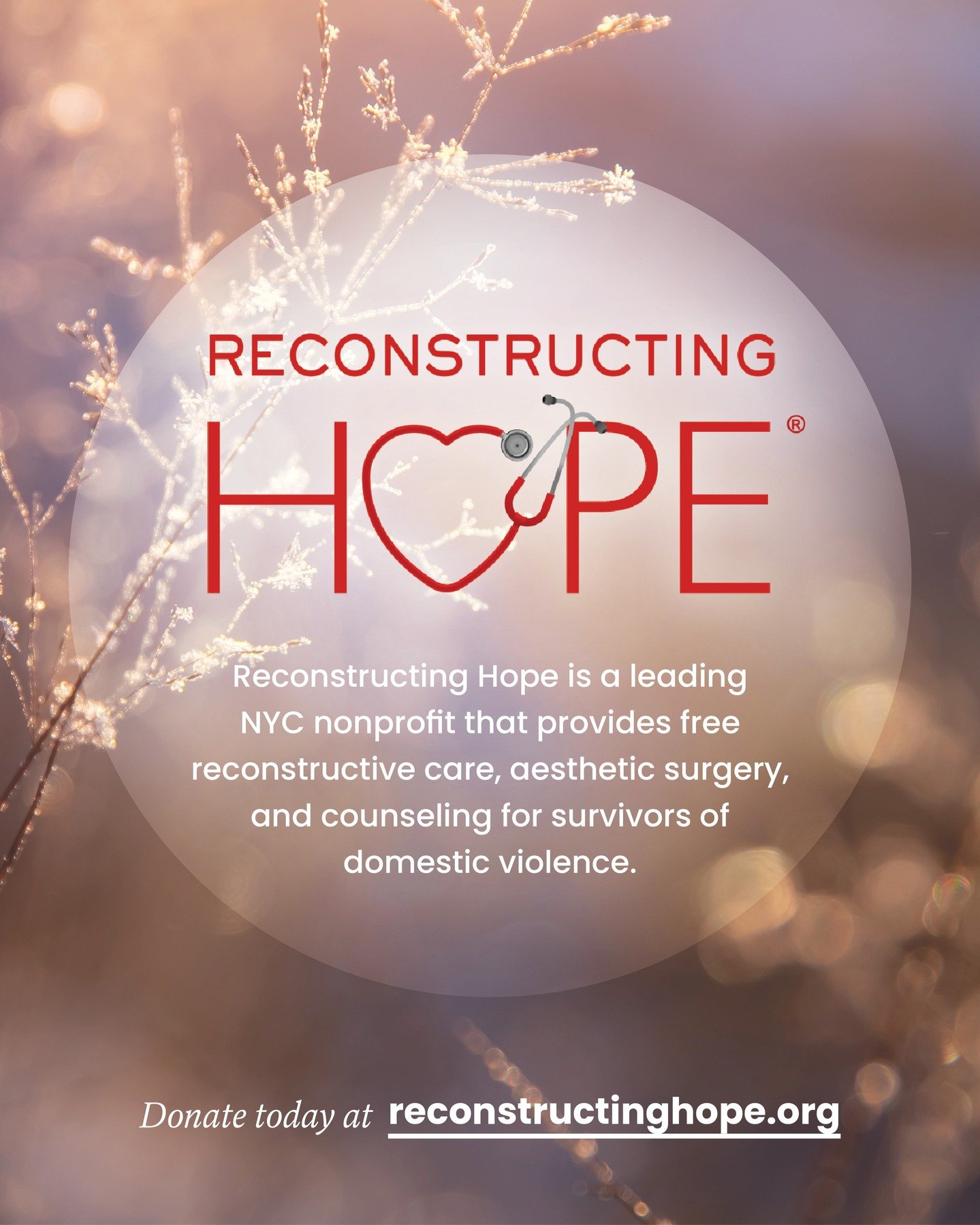 Healing after abuse shouldn&rsquo;t come with a price tag. Reconstructing Hope provides free cosmetic and reconstructive medical care to survivors of domestic violence, helping remove physical reminders of abuse so they can move forward with confiden