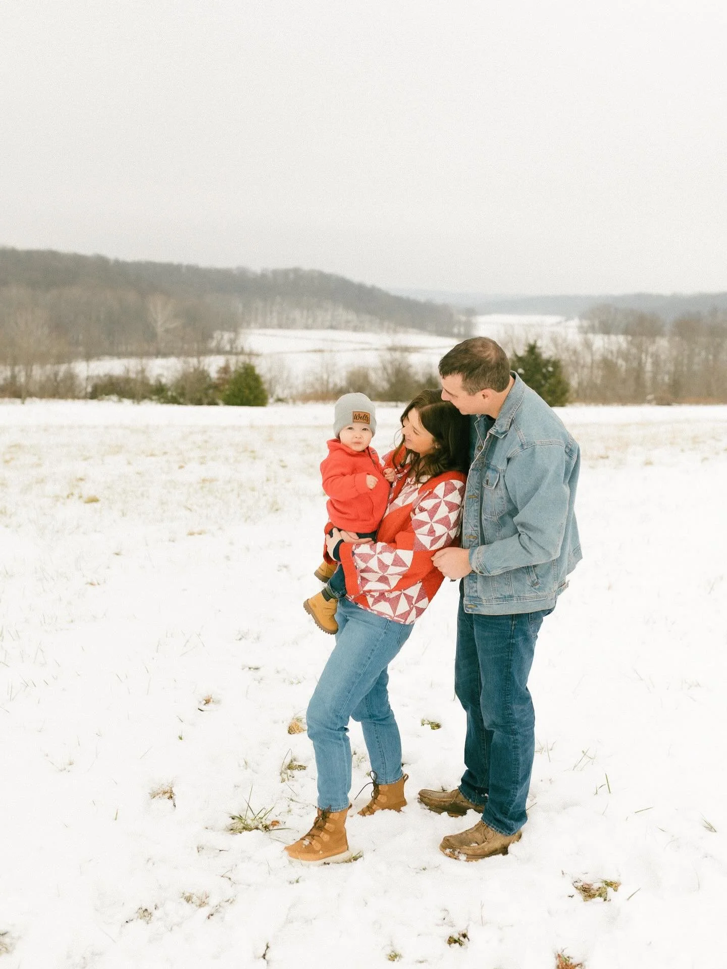 Wells first ever snow experience. He was undecided, but I think it will grow on it. 🤭 I&rsquo;m thankful to have gotten to know this precious family over the last couple of years. 🤍