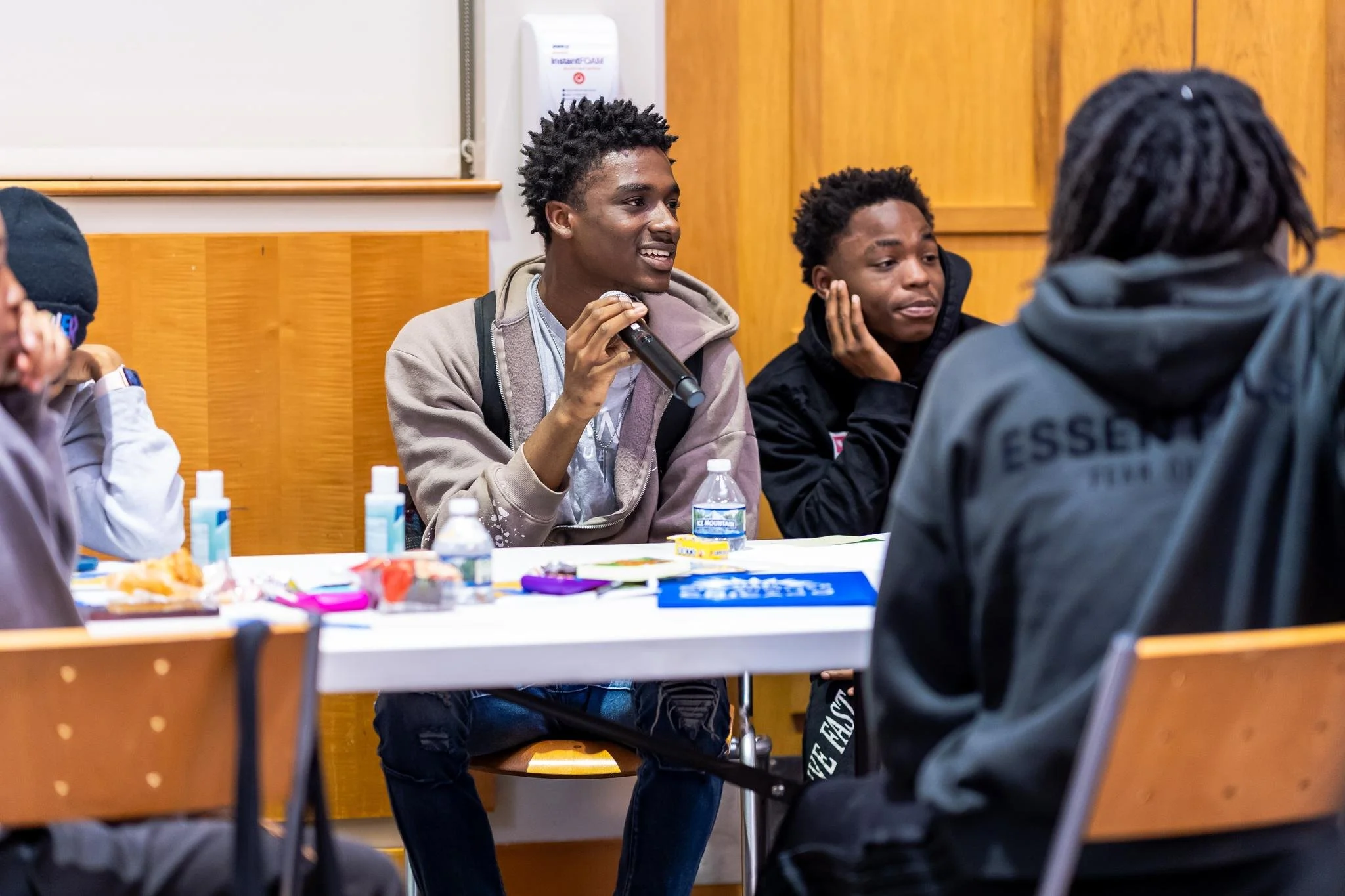 Young men in a workforce development program.