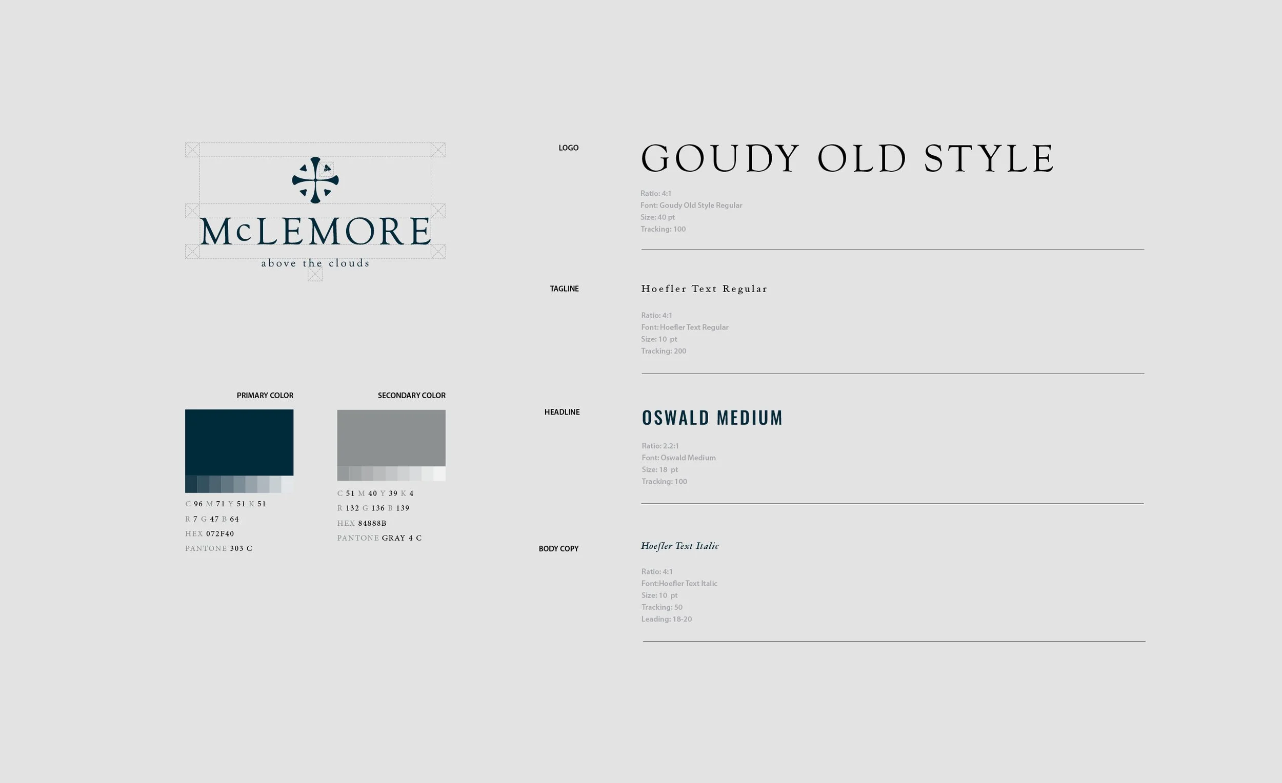 McLemore Resort brand identity design standards and guidelines