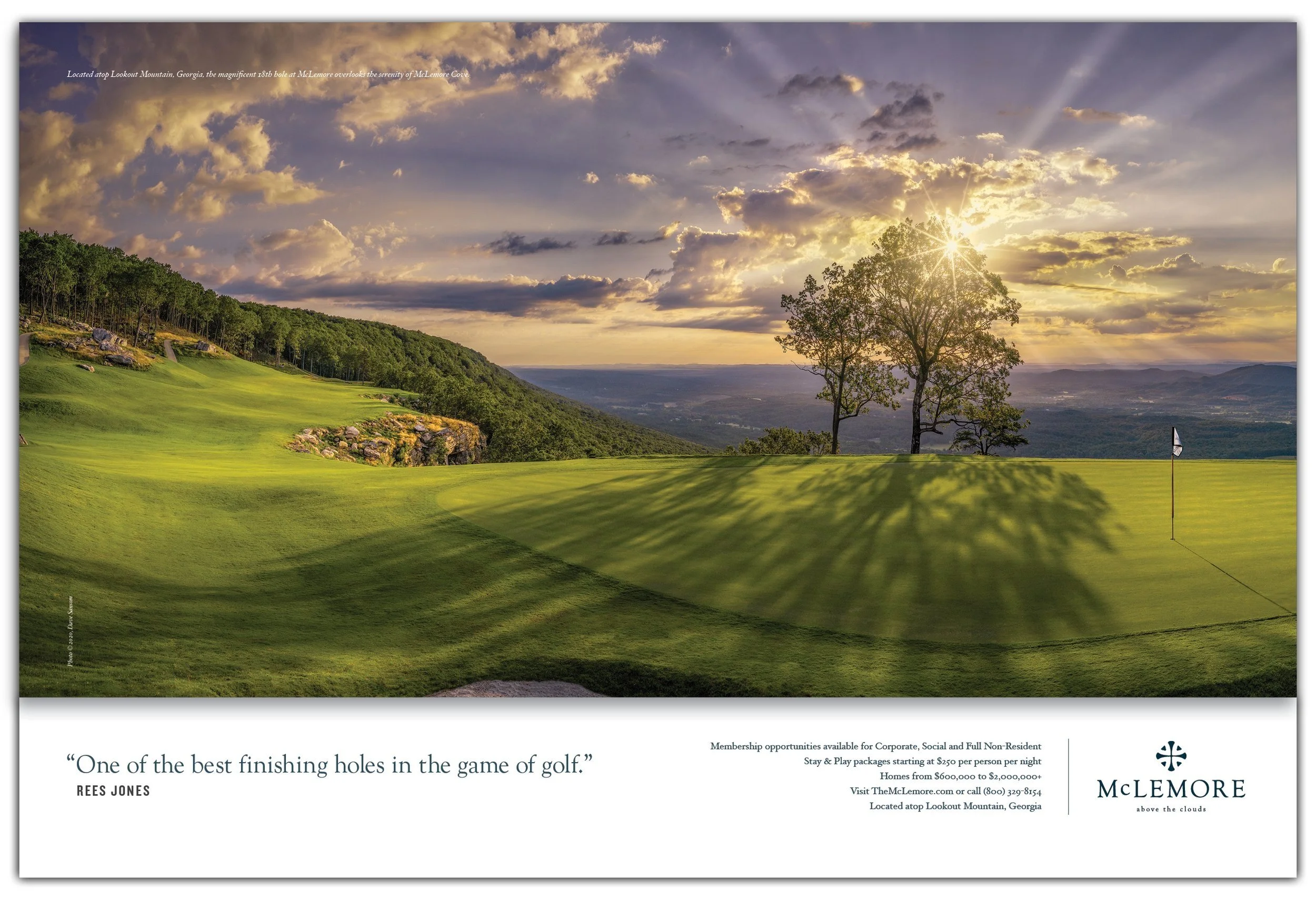 McLemore Resort print advertisements for luxury golf publications
