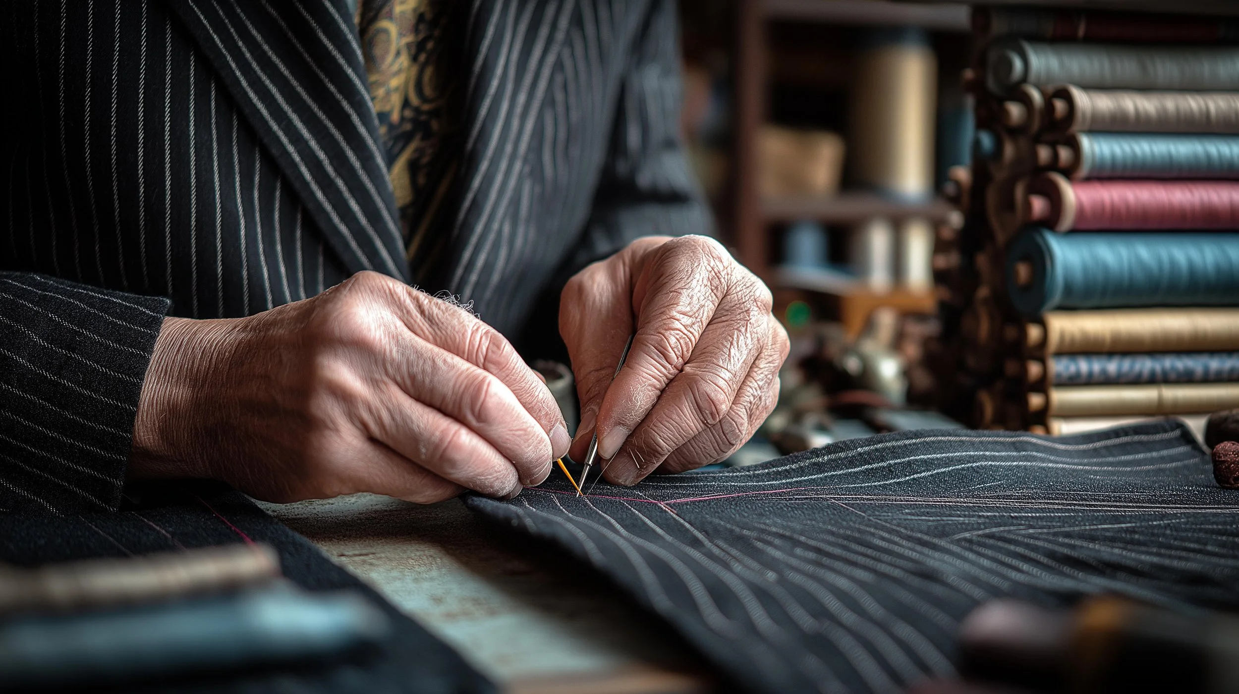 Close-up of hand-drawn logo design sketches illustrating bespoke craft
