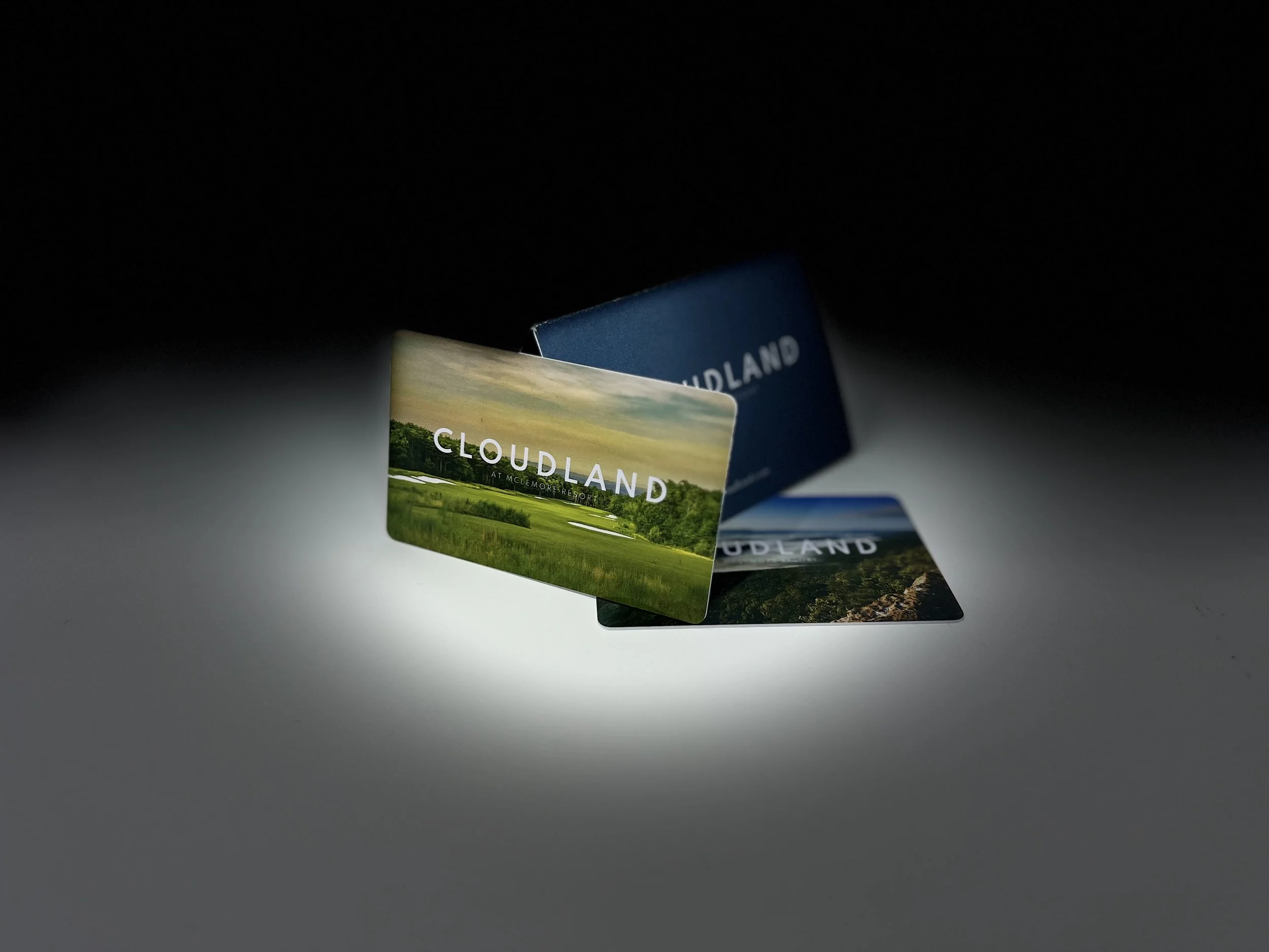 Cloudland hotel custom room key card design for Curio Collection by Hilton