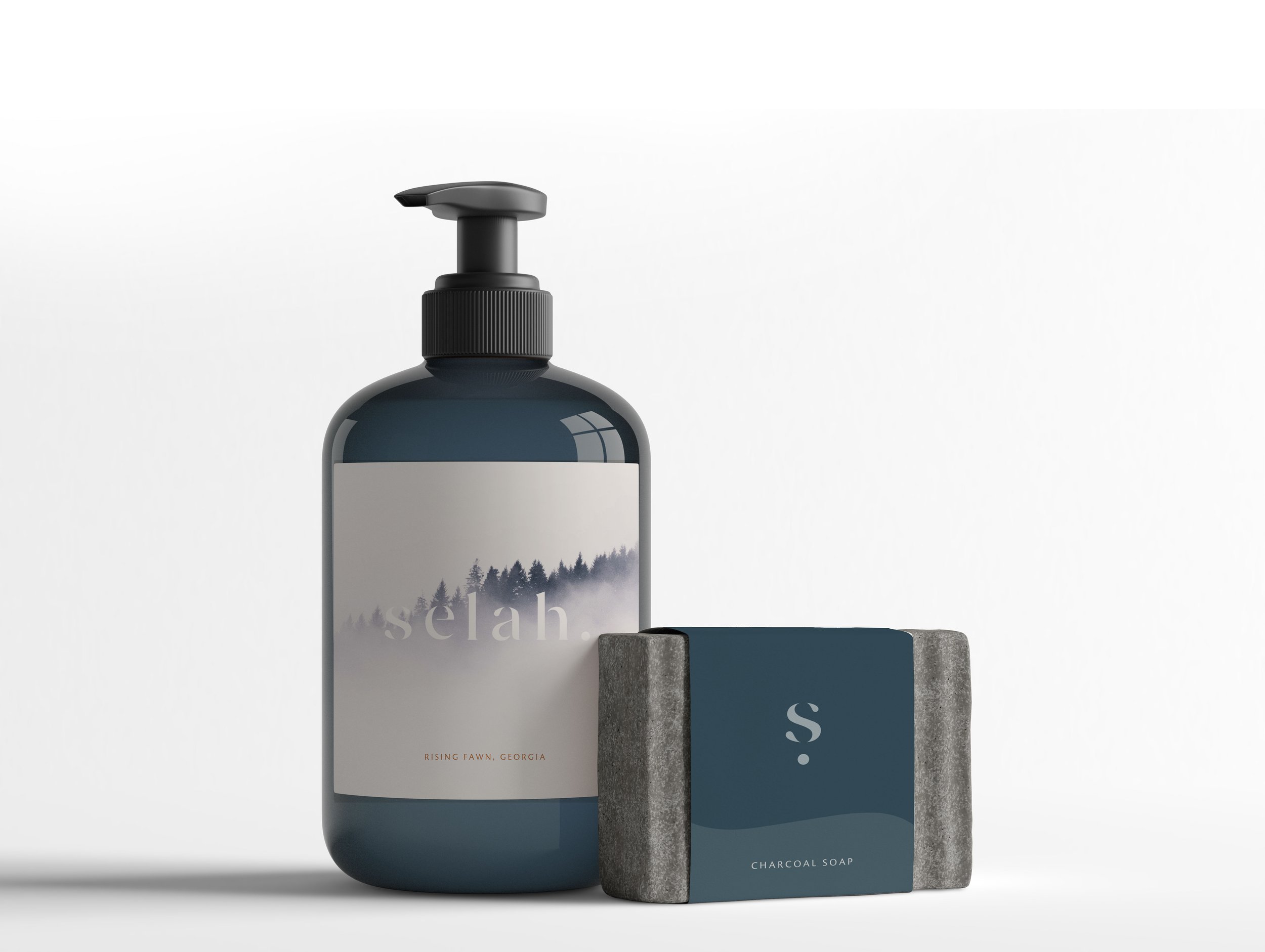 Selah Spa branded product line and luxury packaging design
