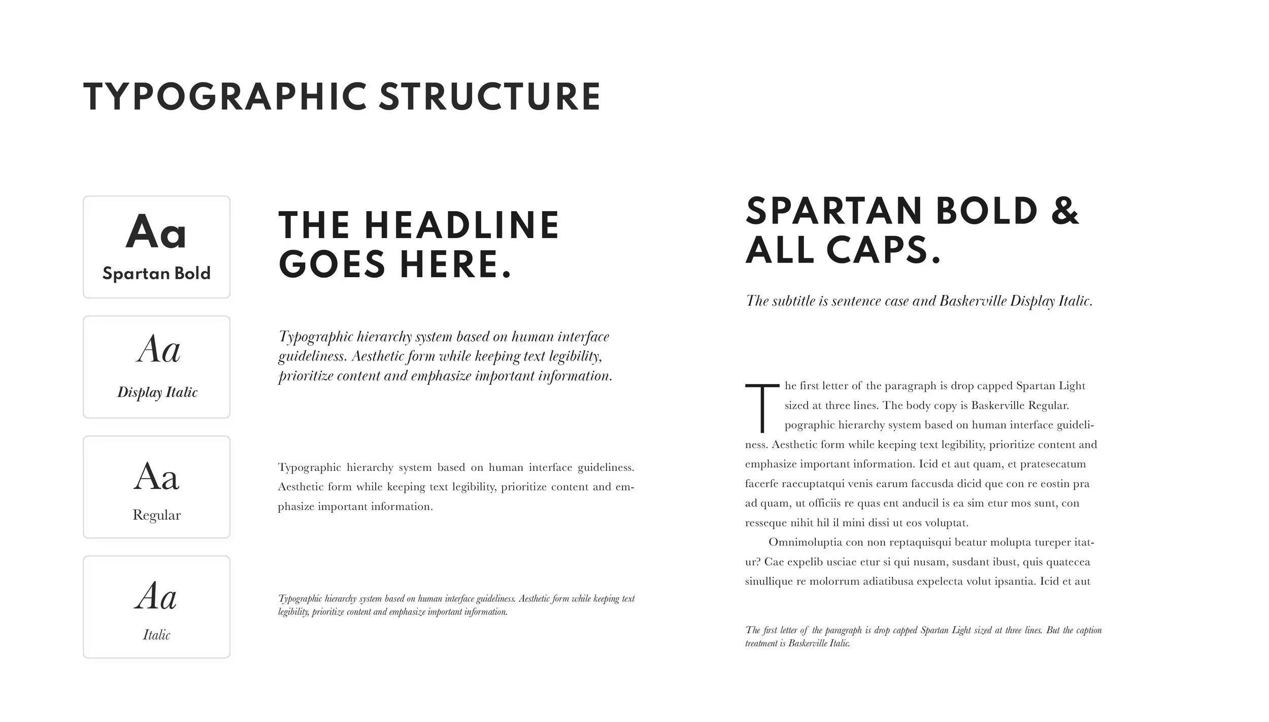 Cloudland hotel brand typography and type system standards