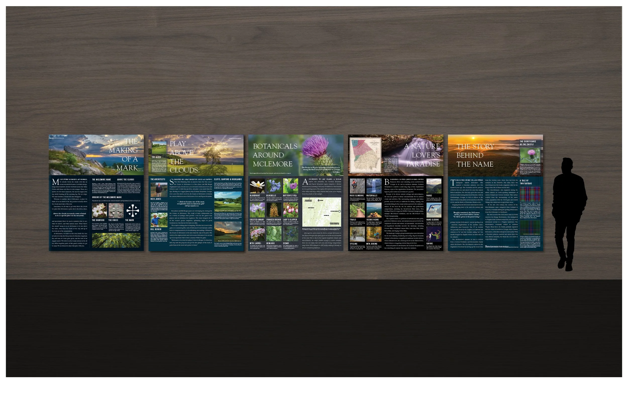 McLemore Resort gallery wall installation in clubhouse