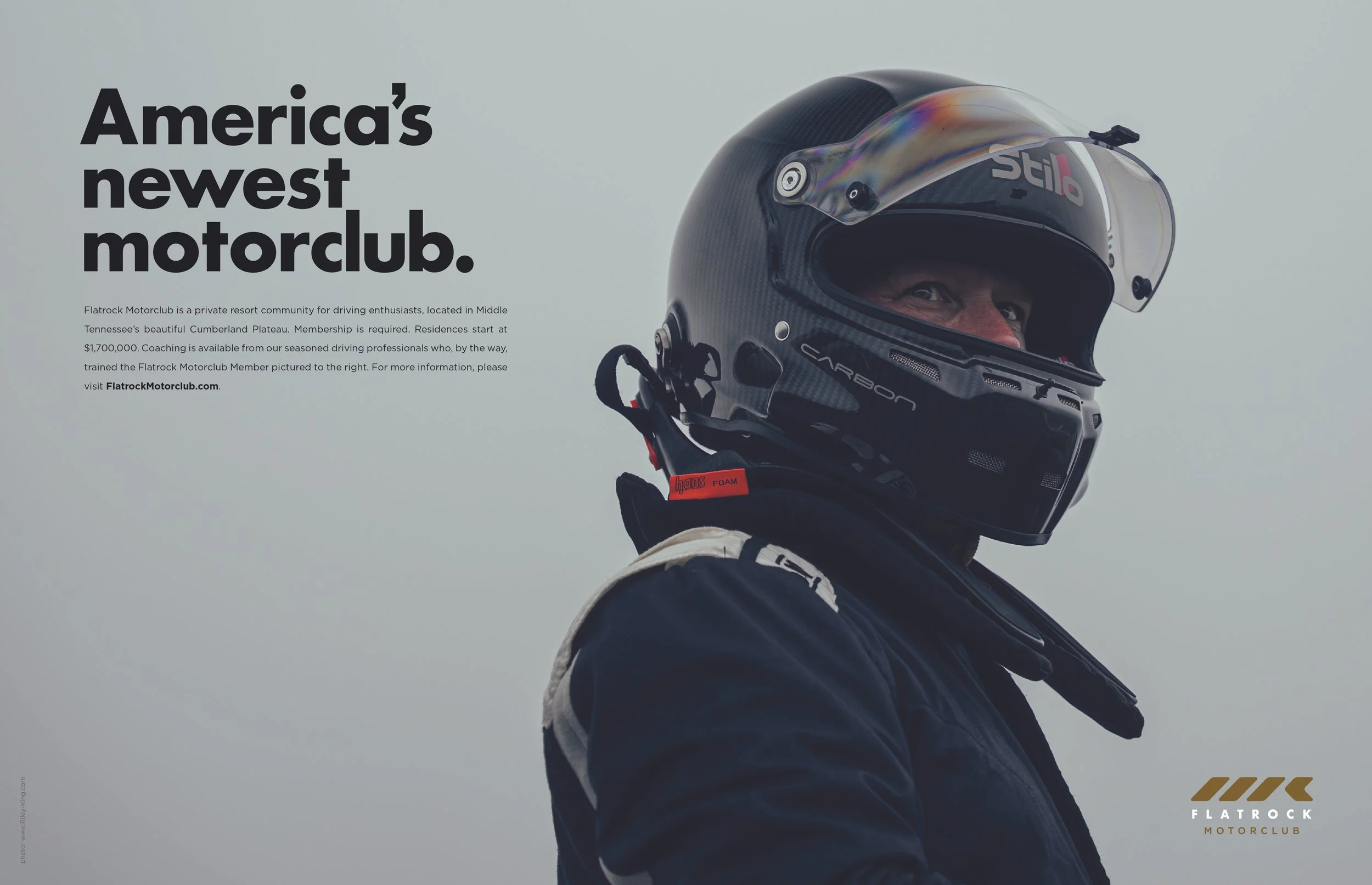 By focusing on the driver and keeping the track out of frame, we created a sense of wonder to make a prospect want to be this Member.