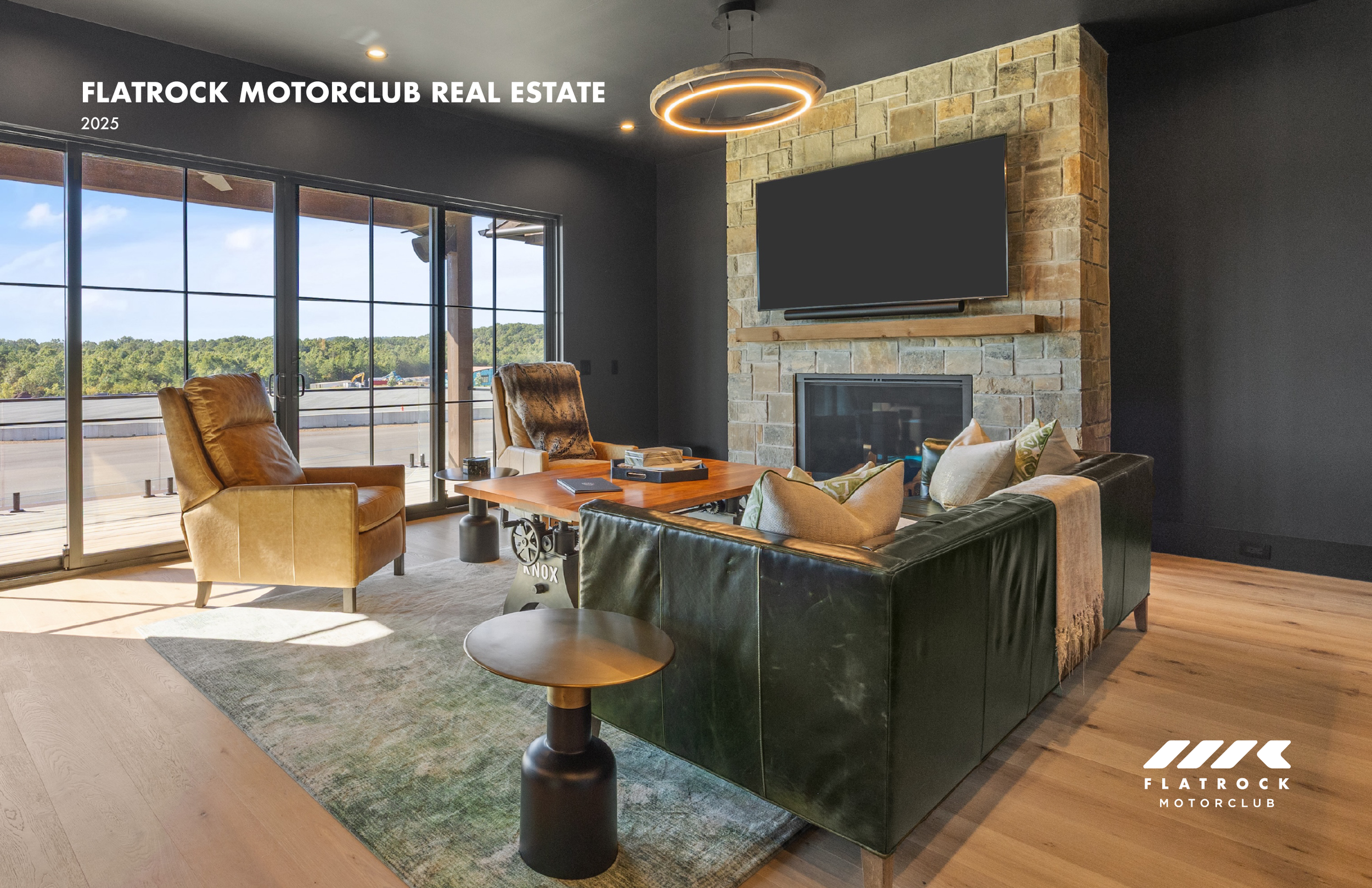 Flatrock Motor Club luxury real estate lookbook design