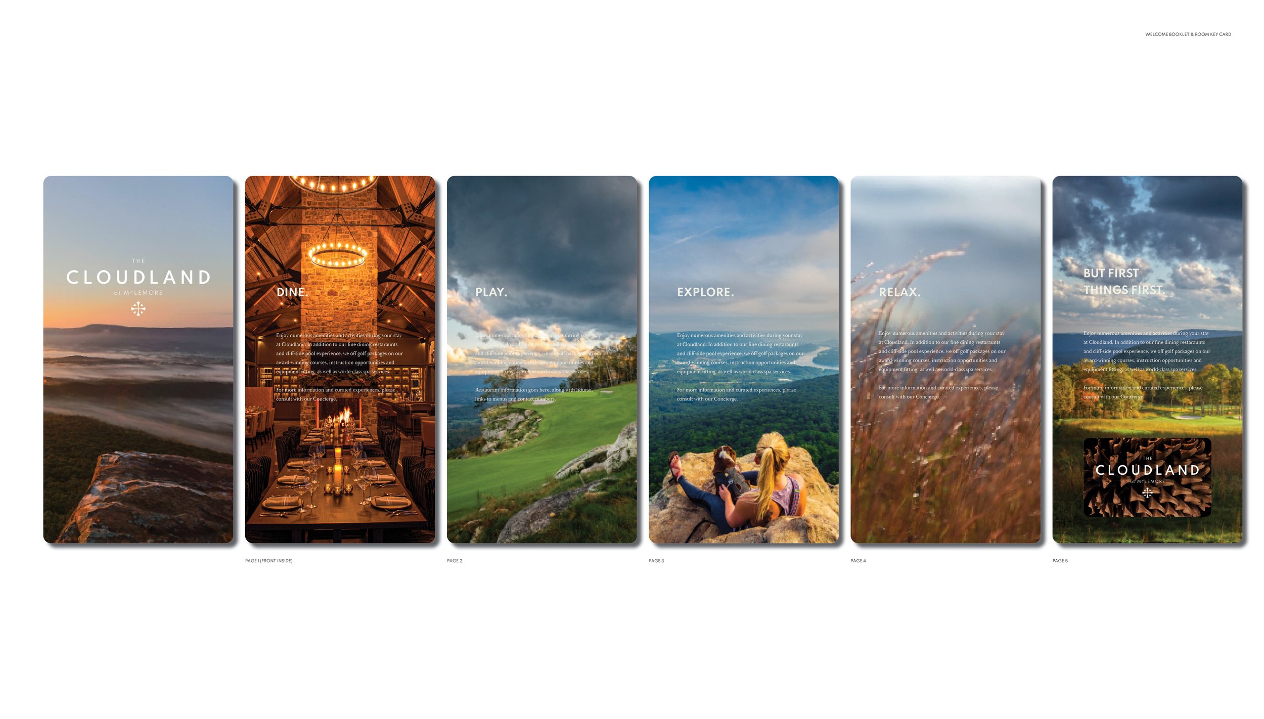 Cloudland hotel marketing brochure showcasing mountain property