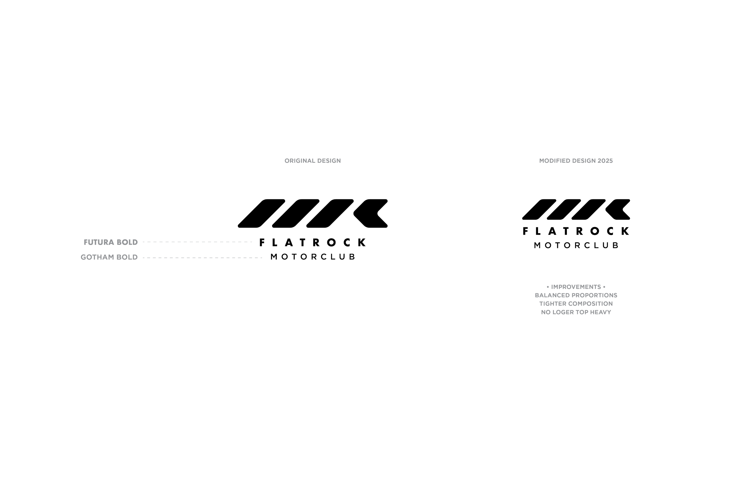 Refinement of logo and identity package added a sense of compression.