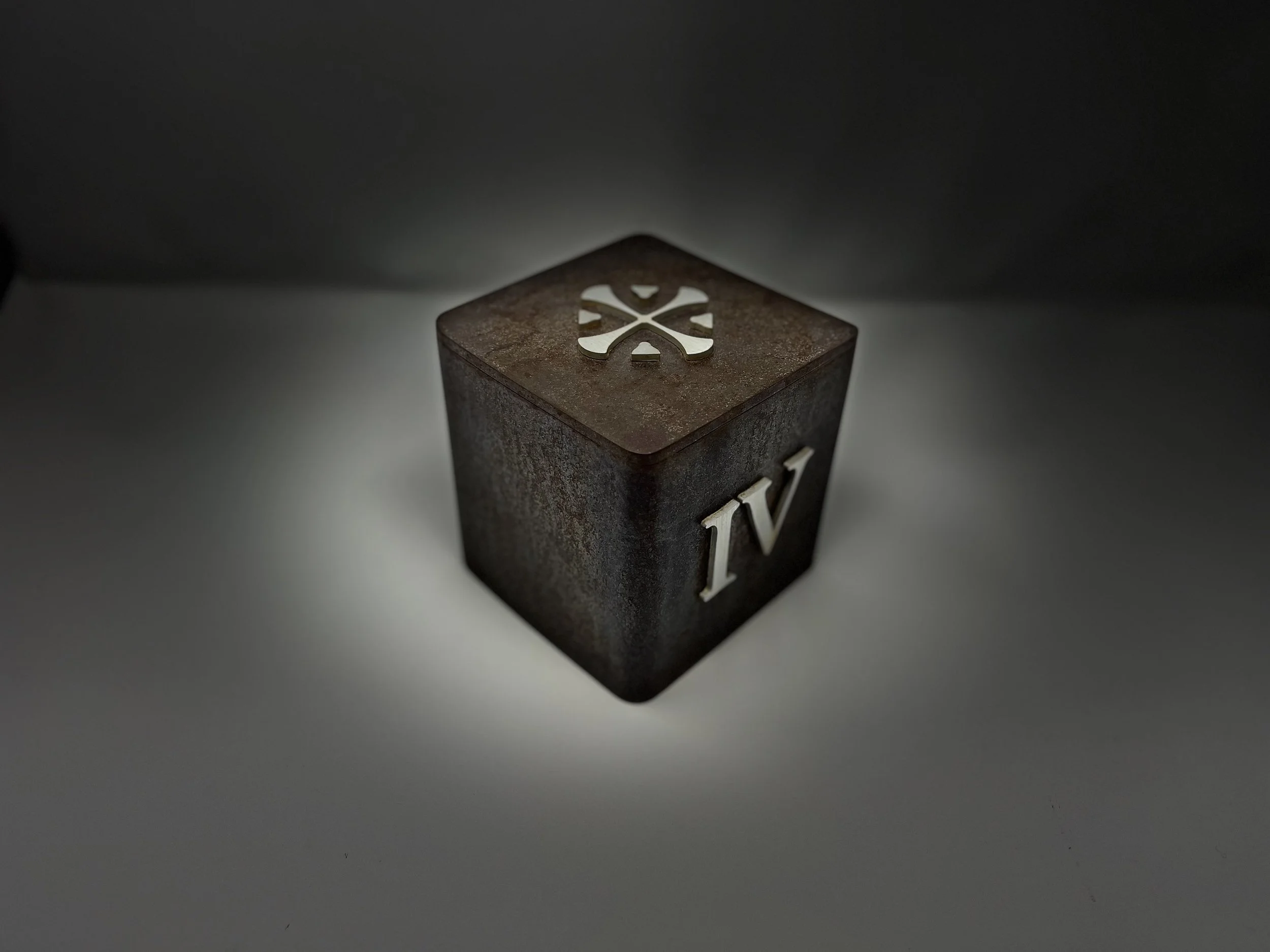 McLemore Resort custom Corten steel tee marker on mountain course