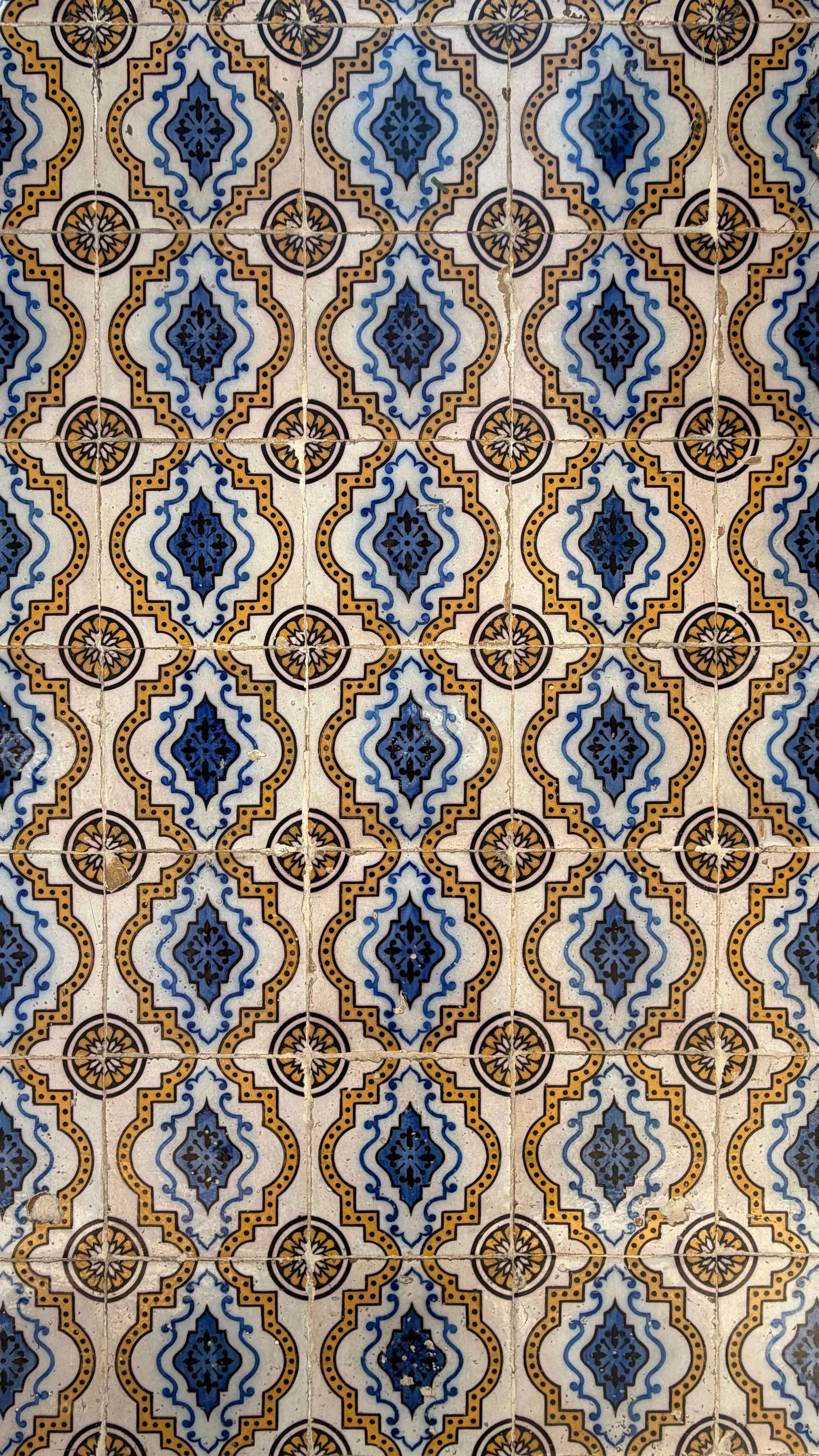 Azulejo Tile Blue and Yellow Lisbon Portugal.jpeg
