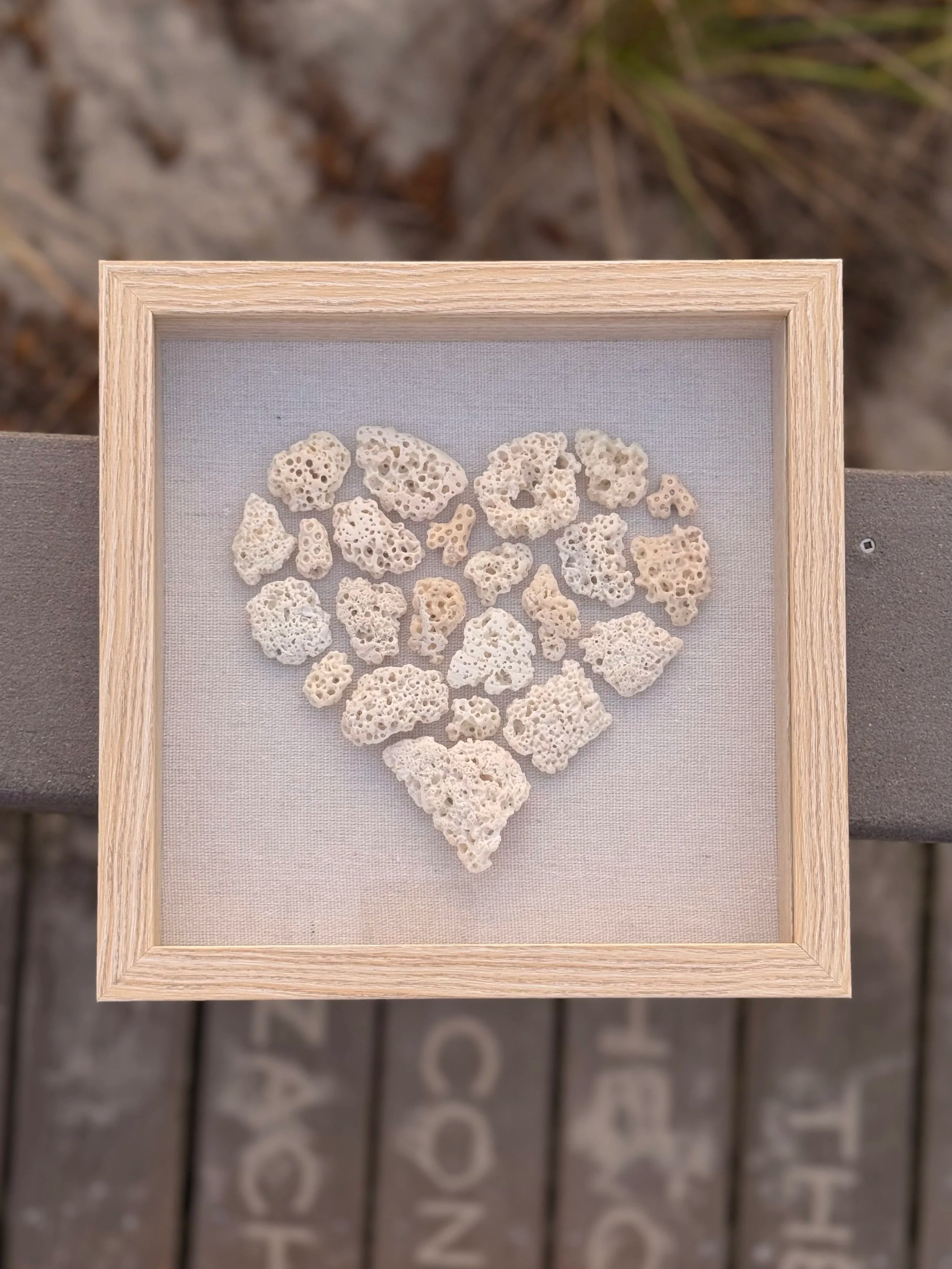Coral Heart Shadowbox