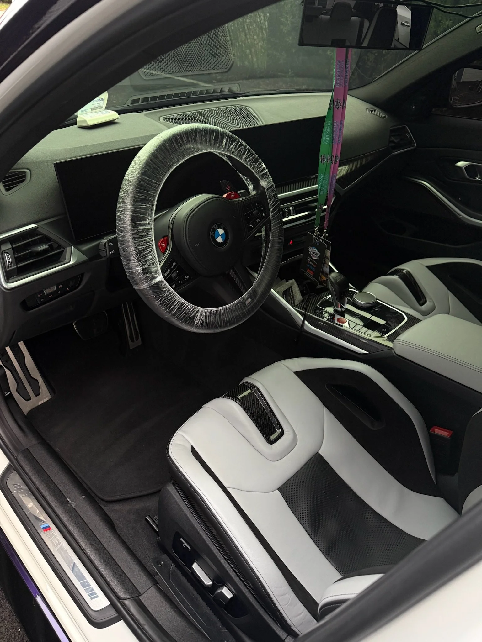 Interior detailing on an SUV featuring deep carpet, seat, and leather cleaning by Out of Bounds Detailing in Monmouth County, NJ.