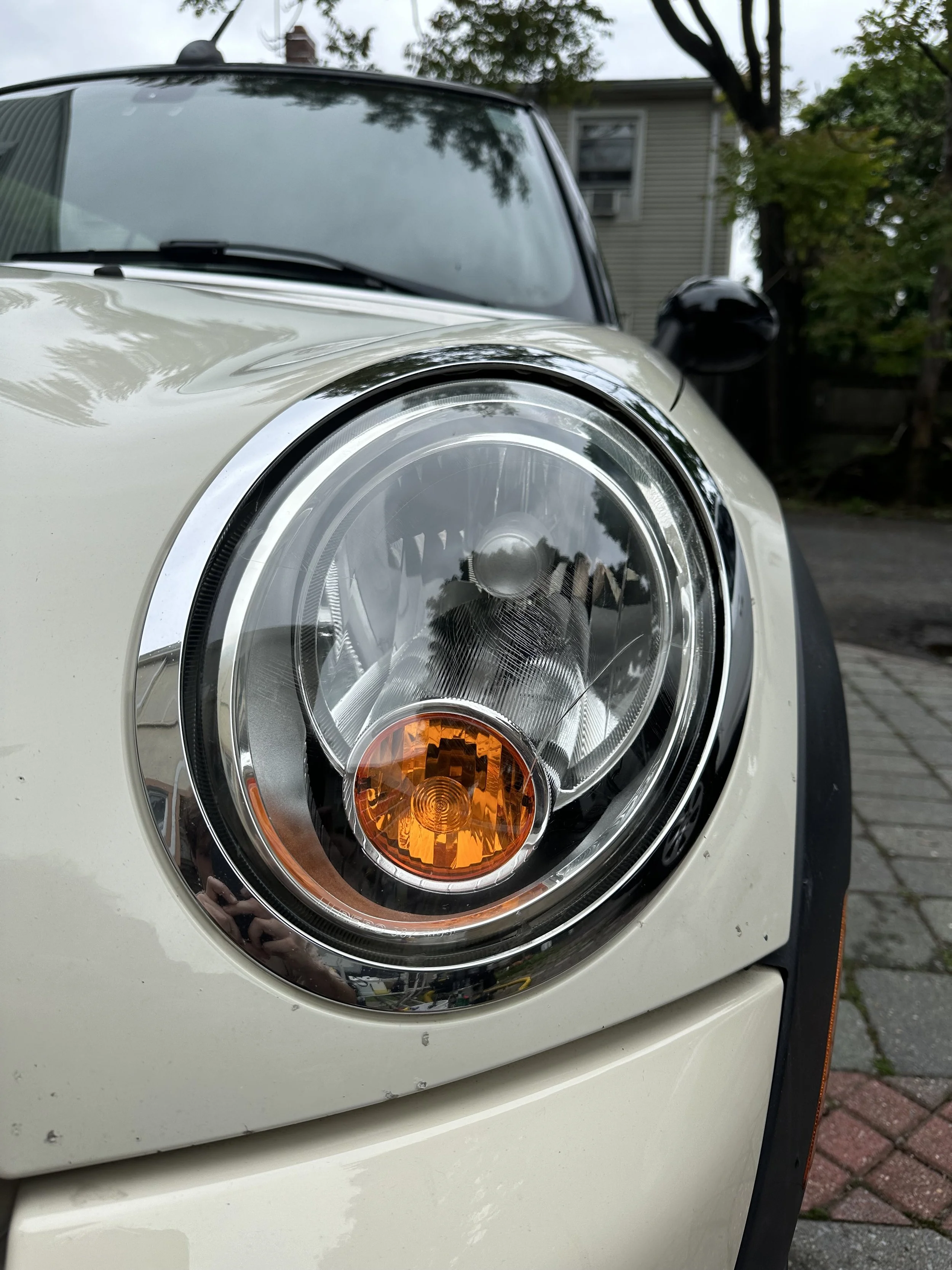 Headlight restoration service removing oxidation and restoring clarity by Out of Bounds Detailing in Monmouth County, NJ.
