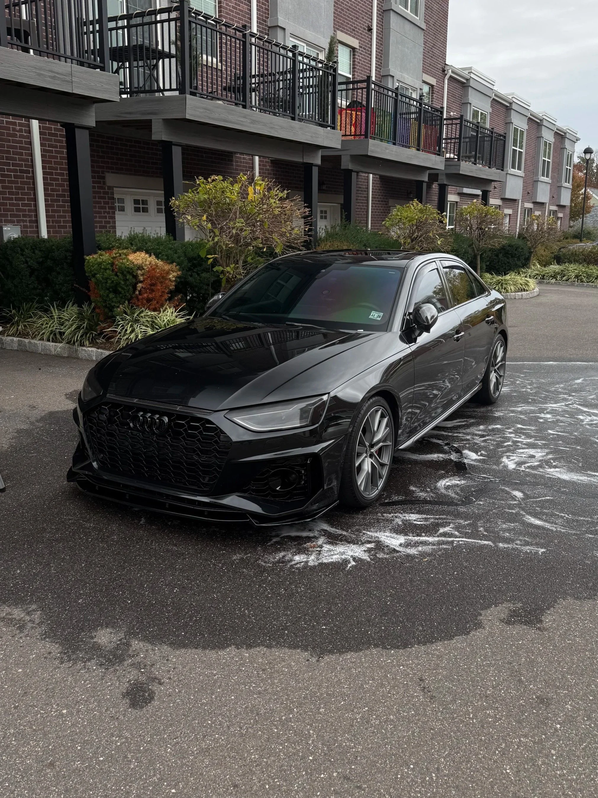 A black Audi S4 Mobile Detailed by Out of Bounds Detailing in New jersey