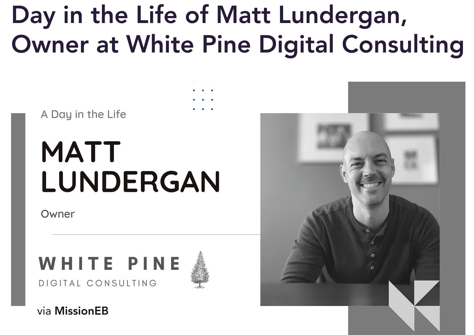 MissionEB Interview: A Day in the Life of Matt Lundergan