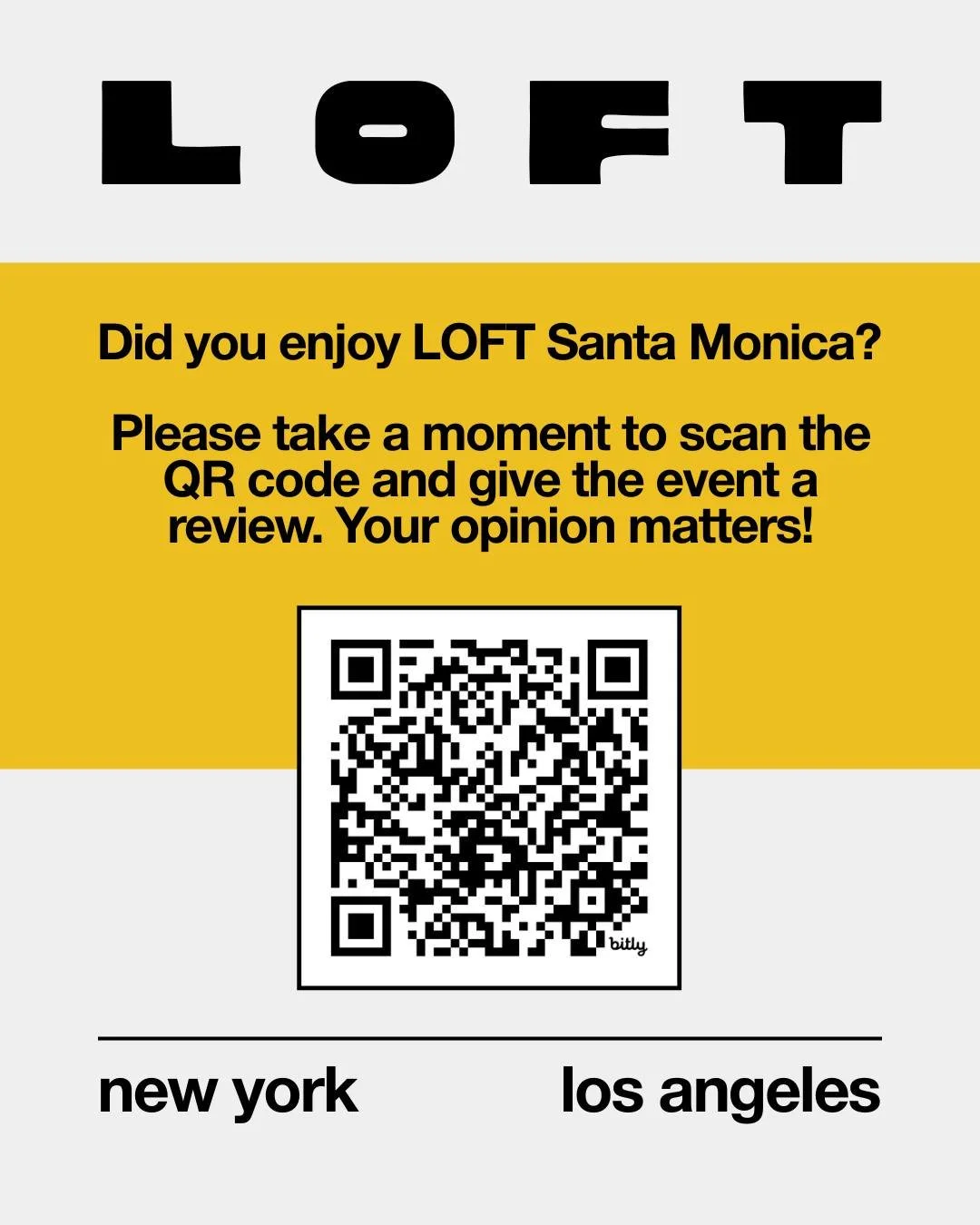 If you attended our Santa Monica event please let us know what you thought!

Your opinion matters.

www.lofteyewearshow.com

#lofteyewearshow #independent #eyewear #tradeshow #eyewearshow #event #glasses #eyeglasses #loft #LoveYourEyewear #LoftSantaM