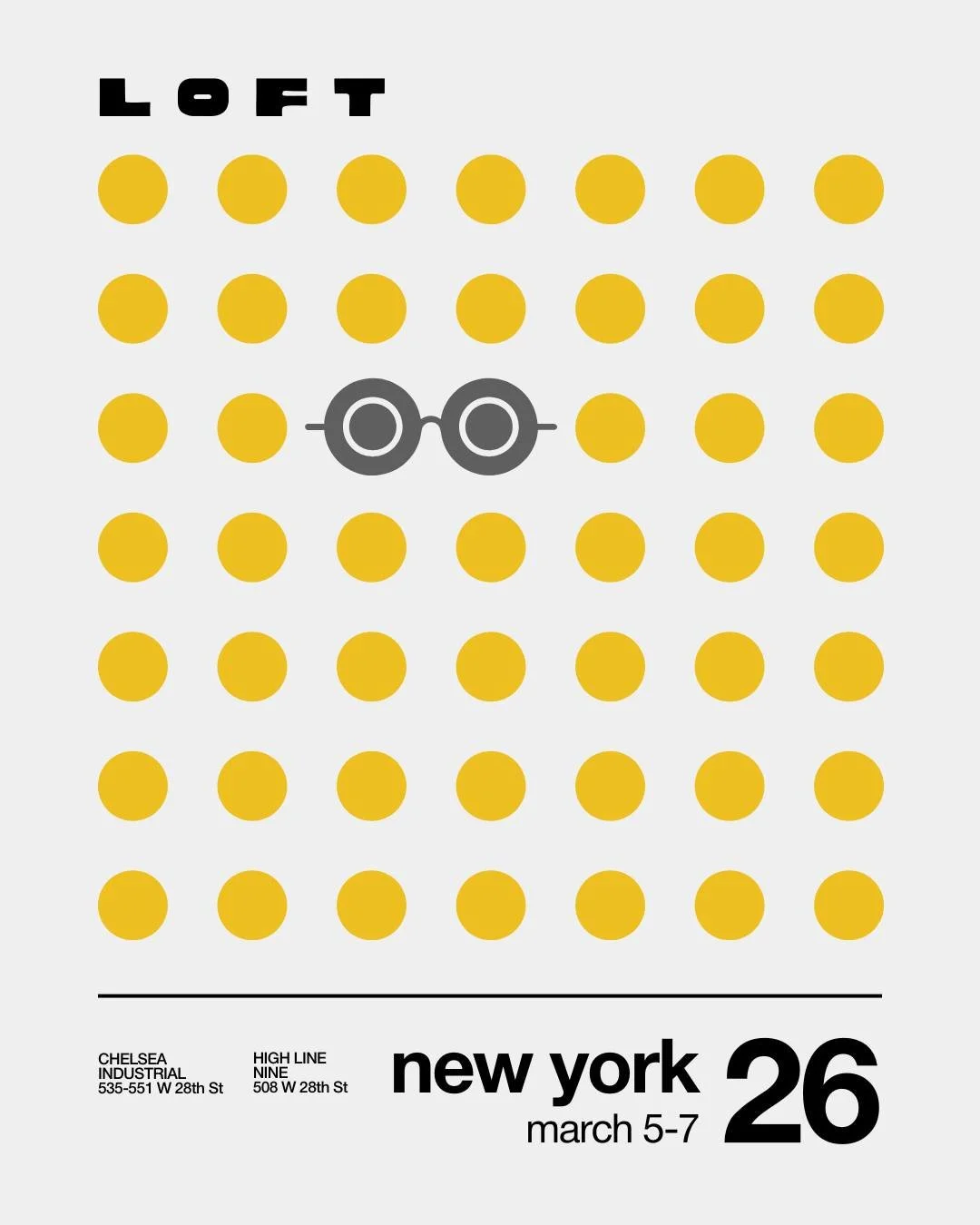 Join us March 5-7 for LOFT NYC

All our venues are now together on 28th St!

Link in bio

#lofteyewearshow #loftnyc #eyewearshow #eyewearevent #independenteyewear #NYC #NewYork #HudsonYards #Chelsea #eyewear #optician #optometry #independent #tradesh