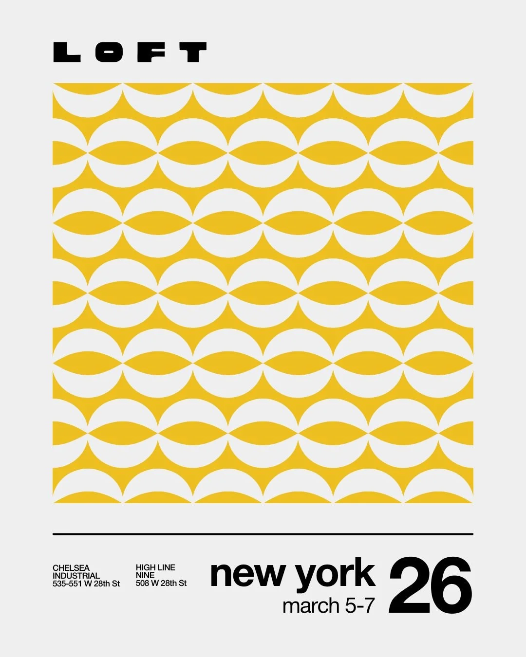 See you this coming Spring in New York City for LOFT NYC!

All LOFT venues are now on the same city block on 28th St. Less walking. More eyewear!

www.lofteyewearshow.com

#lofteyewearshow #loftnyc #eyewearshow #eyewearevent #independenteyewear #NYC 