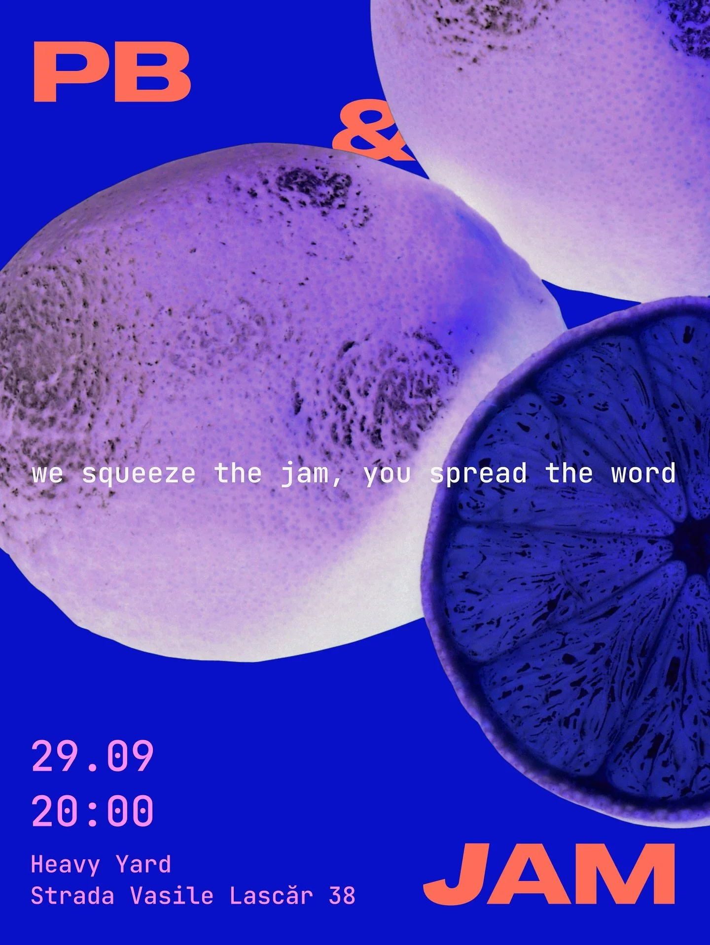 JAM no.2
our first @pb.jam exceeded all our expectations, so it’s time for the second one!
even more musicians.
more jamming.
more songs.
place: @heavyyard, Strada Vasile Lascar 28
date: 29.9
time: 20.00
we squeeze the jam, you spread the