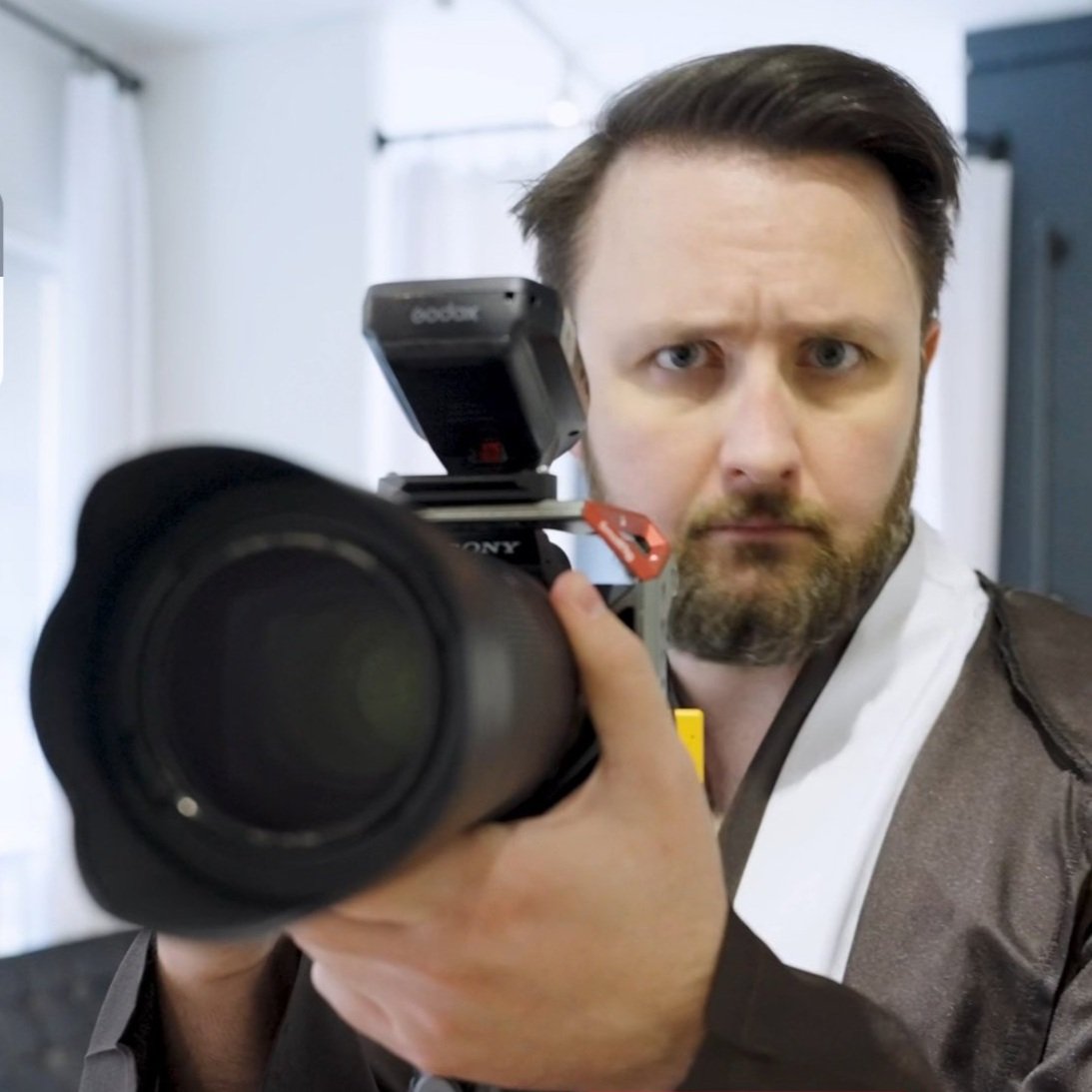 Photo of Simon Rochfort dressed as a Jedi