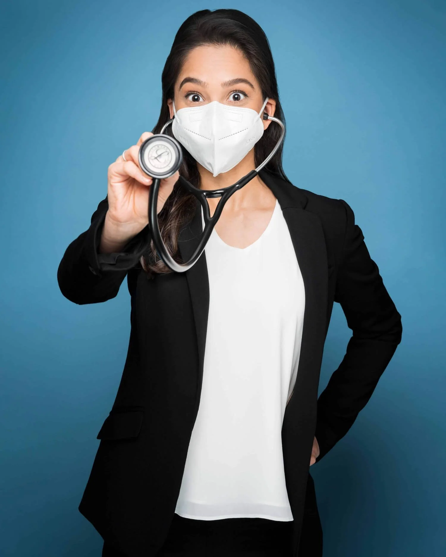 Professional headshot of a doctor in Vancouver photography studio