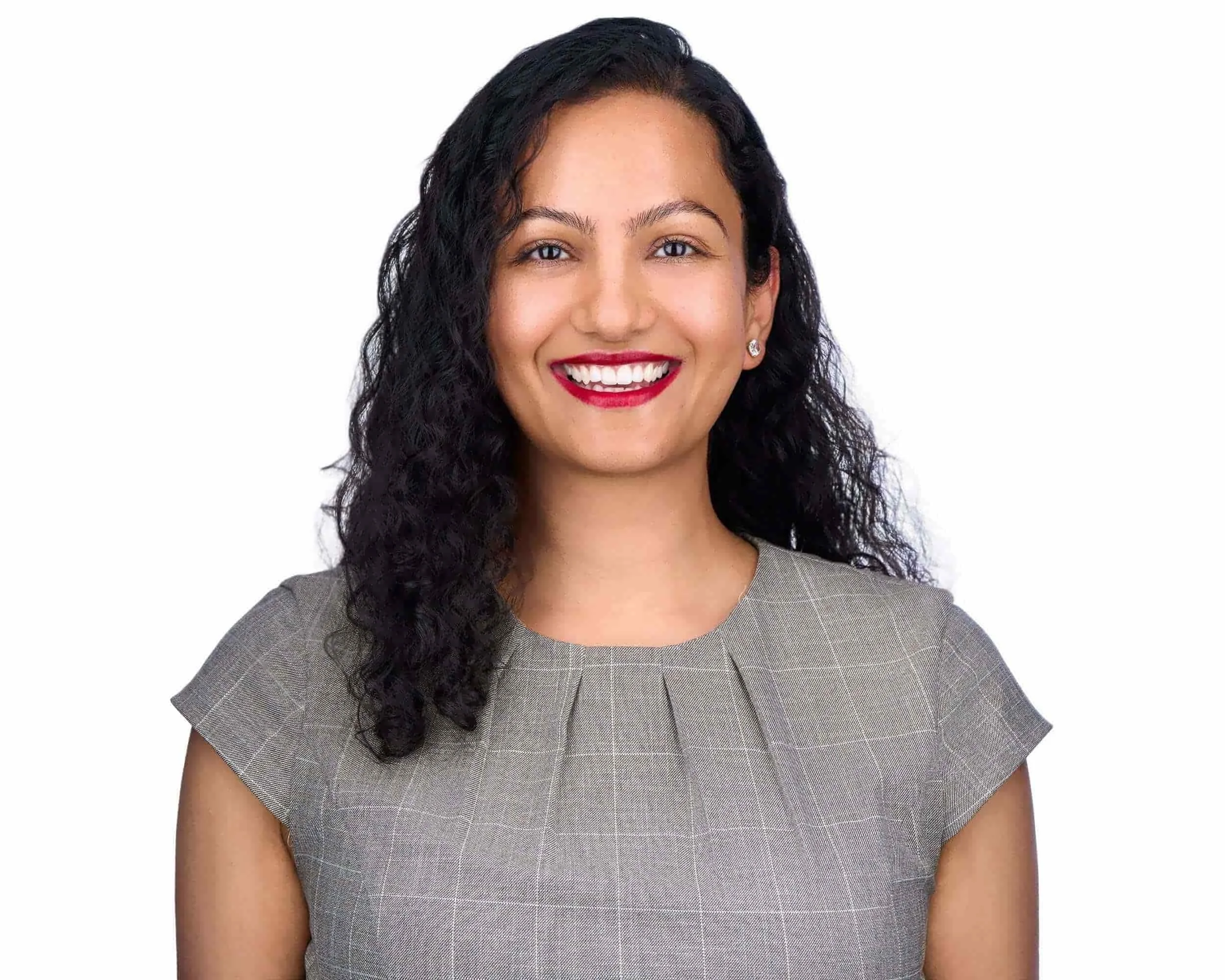 LinkedIn headshot of a businesswoman in Vancouver on a white background