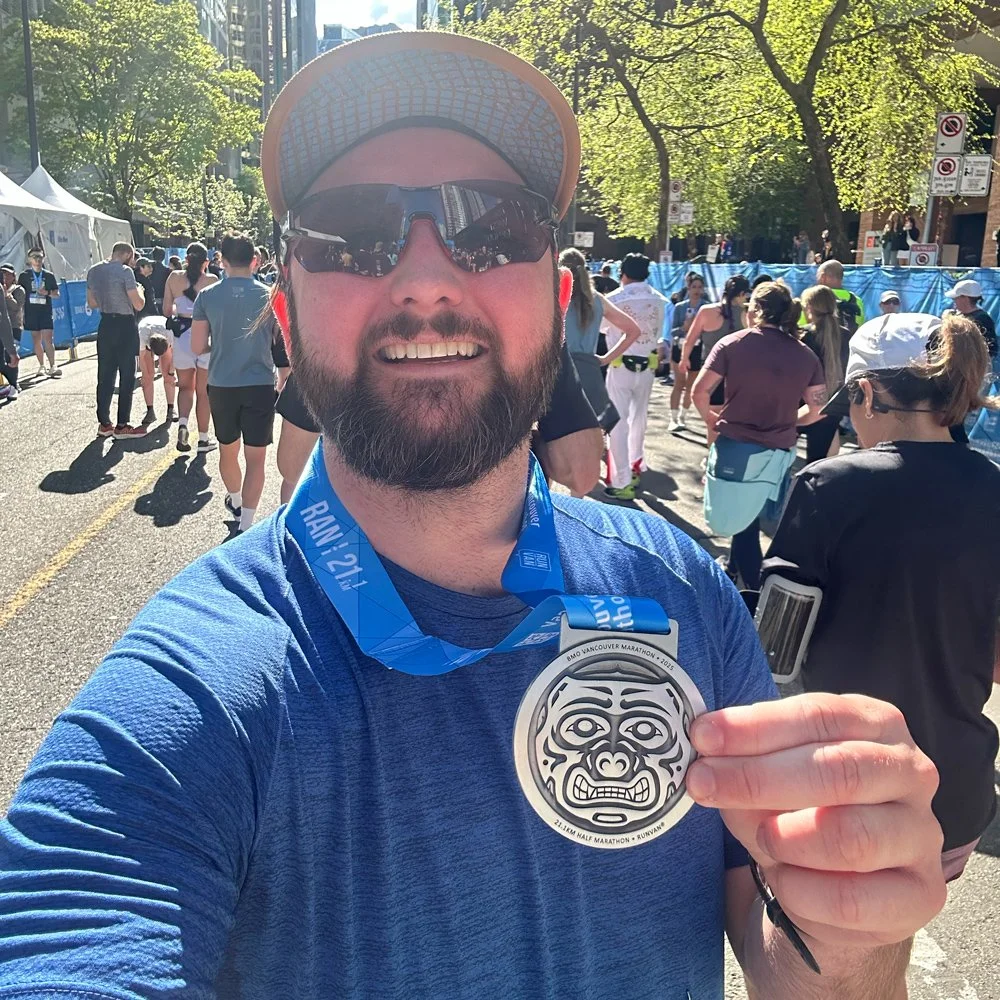 Photo of Simon Rochfort Finishing Half Marathon