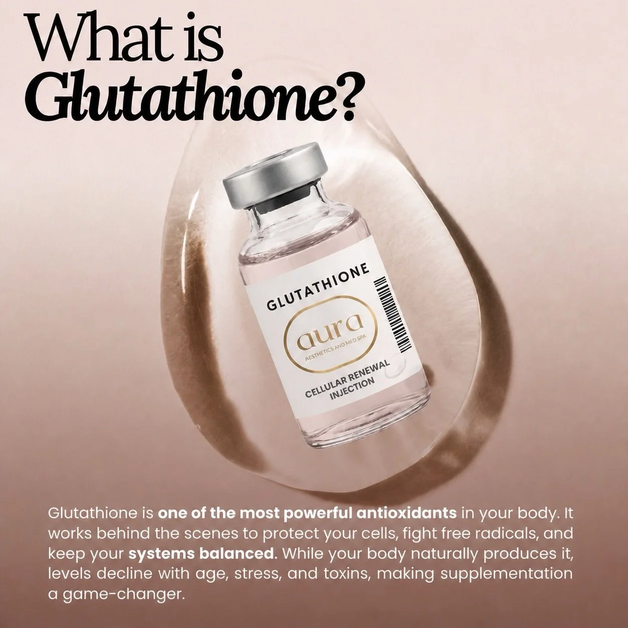 Glutathione injections are known for helping support a brighter, more even complexion, but the benefits go beyond skin. This powerful antioxidant helps your body fight oxidative stress, supports cellular health, and may also promote detoxification an