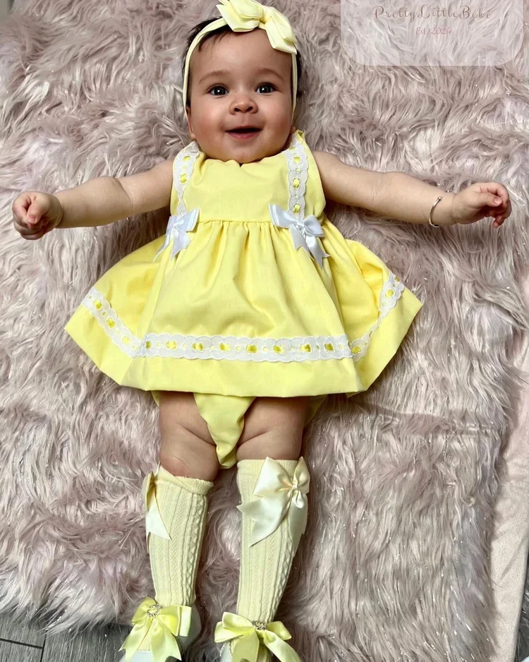 Lemon Luxury Spanish Dress With Pants