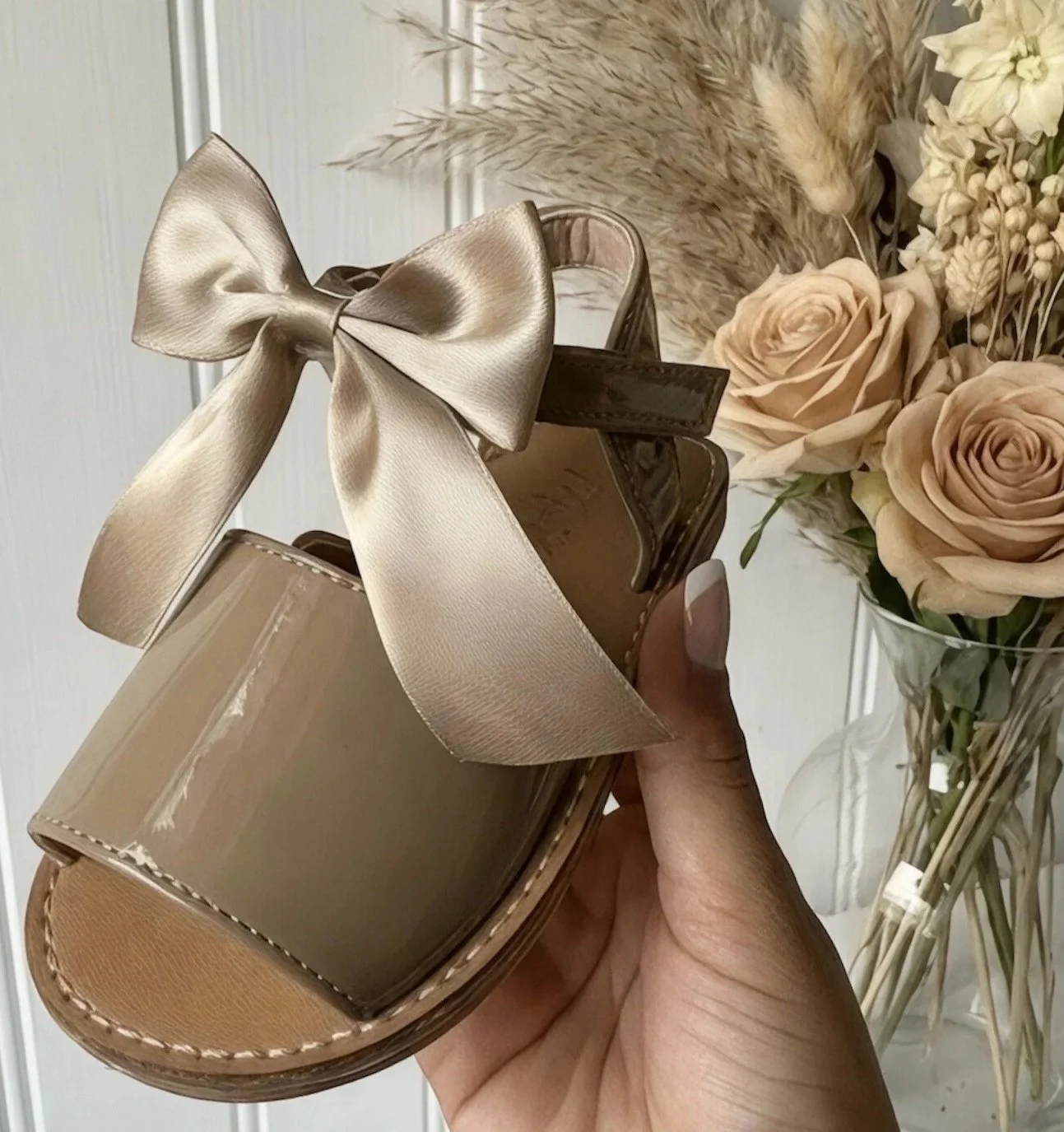 Melia Bow Sandals - Caramel