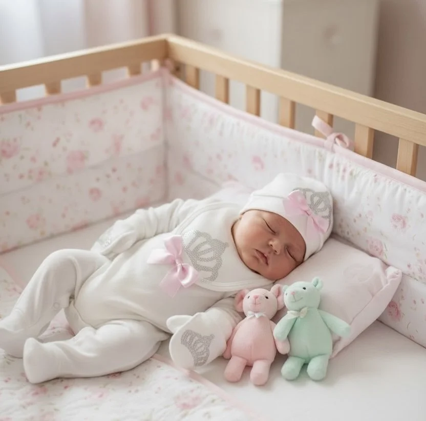 4 Piece Baby Girl Princess Diamante Set