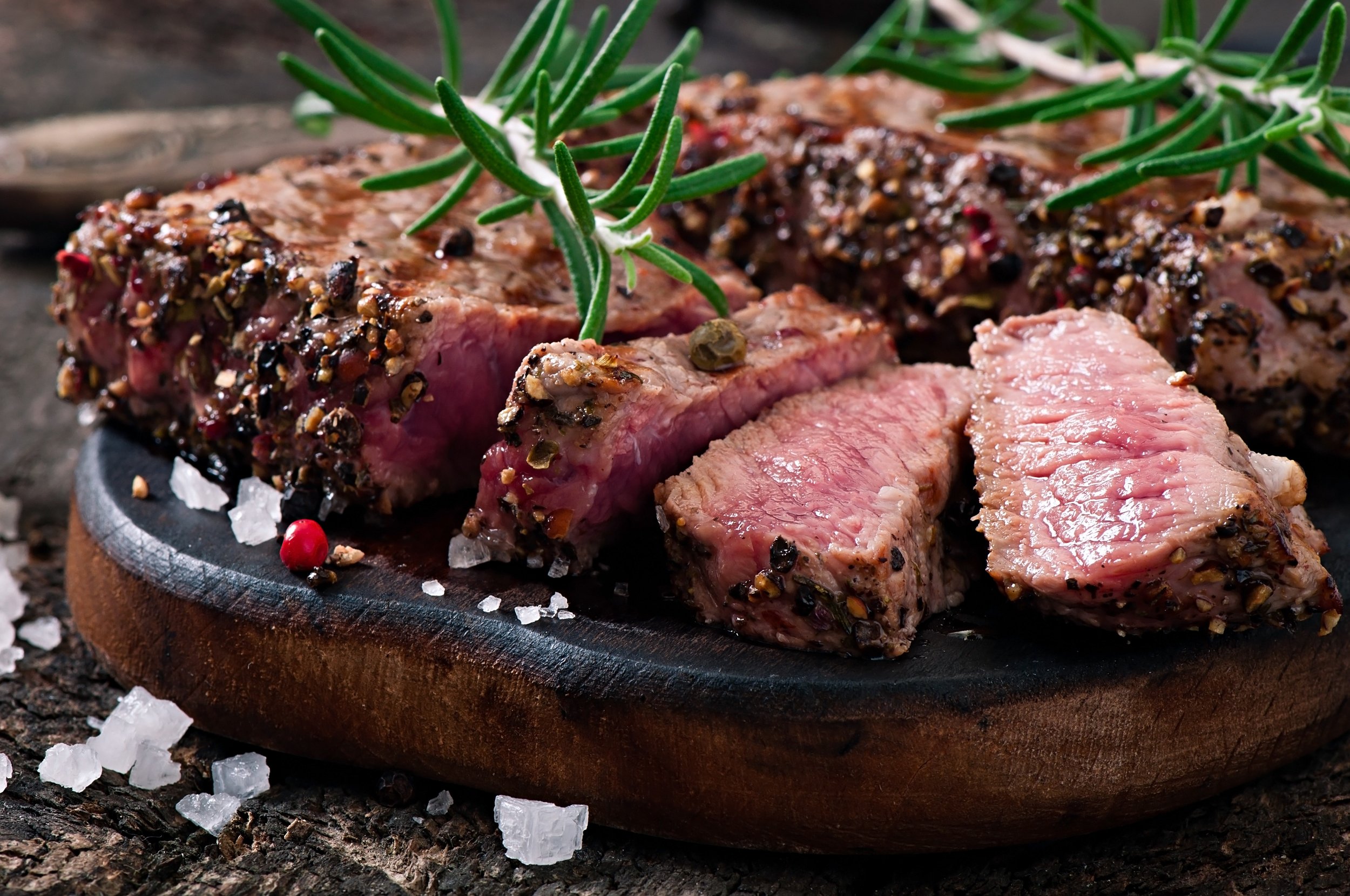 Peppercorn Crusted Flat Iron