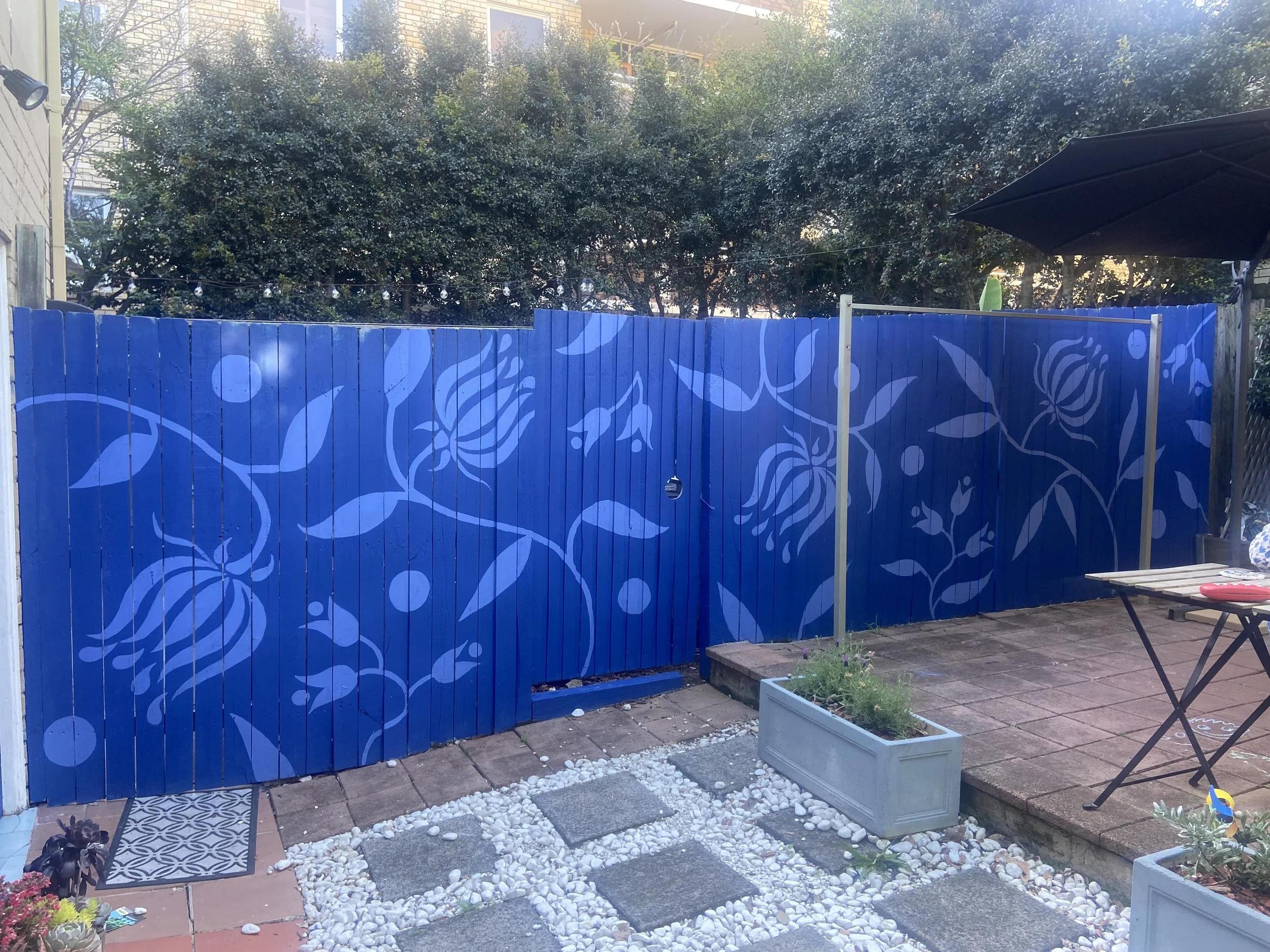 Bluebell Backyard Mural