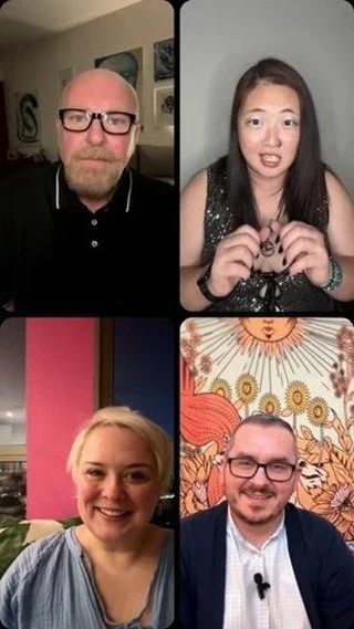 Full Moon in Pisces Livestream with some of my awesome psychic friends from @321tarot - @bex_tarot , @tarotbyjohn , and @jonskyetarot ! Join us for psychic shenanigans in post! #tarot #psychic #intuitive #psychicreading #chaos #live #livestream #witc