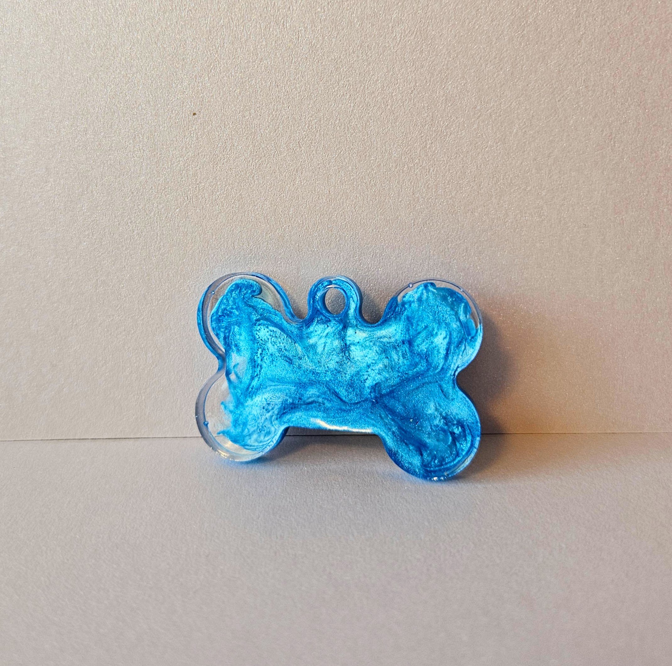 Blue Shimmer Dog Tag