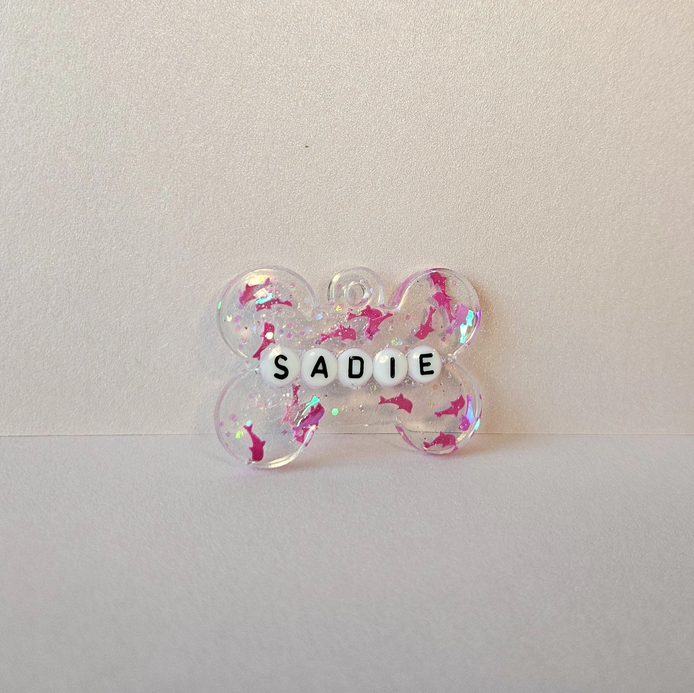 Beaded Name Dog Tags