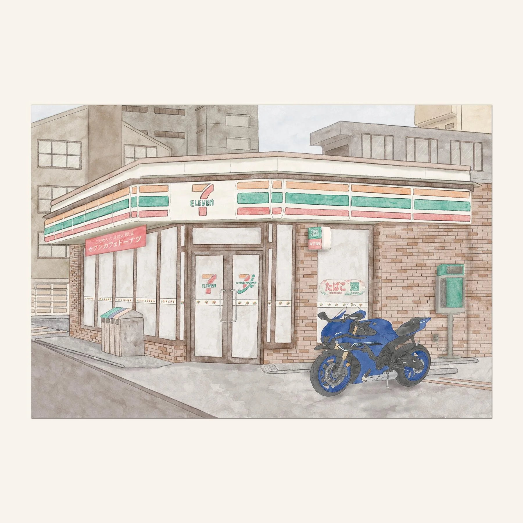 7/11 Japan with Yamaha - Postcard