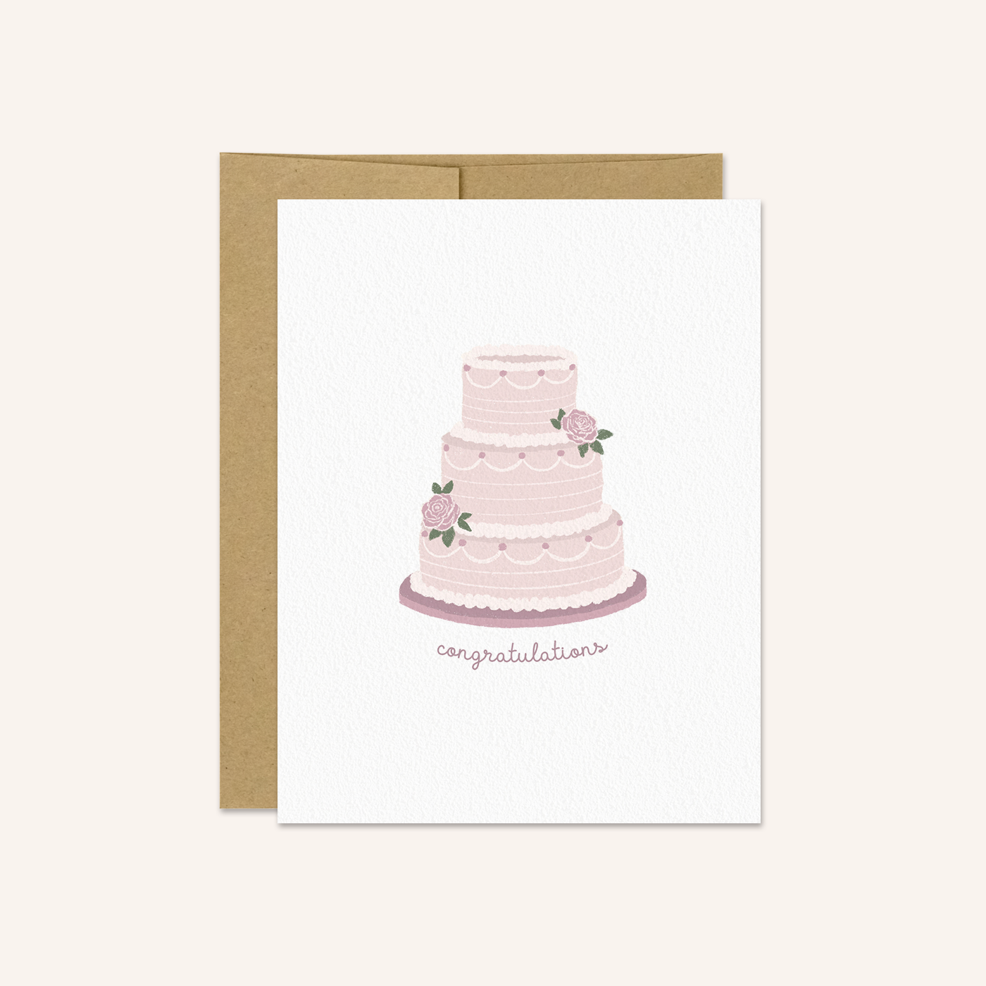 Congratulations Wedding Cake Greeting Card