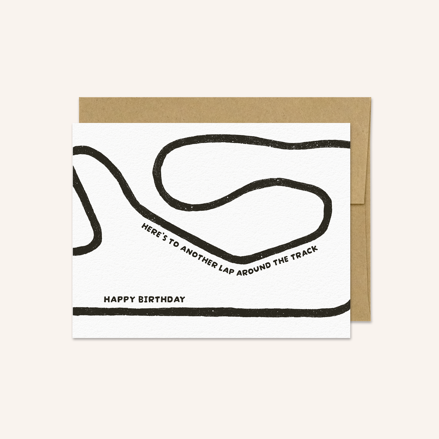 Track Map Birthday Card